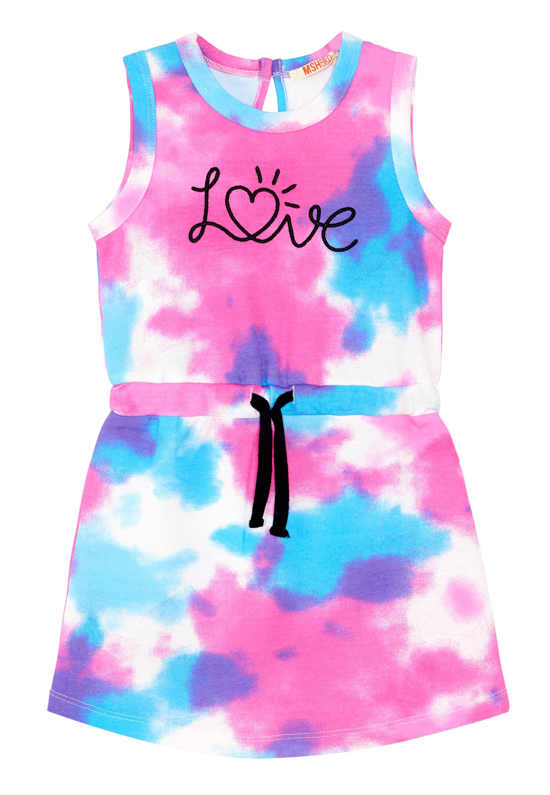 Denokids Shirtkleid »Tie-Dye Love«, mit aufgesticktem Slogan