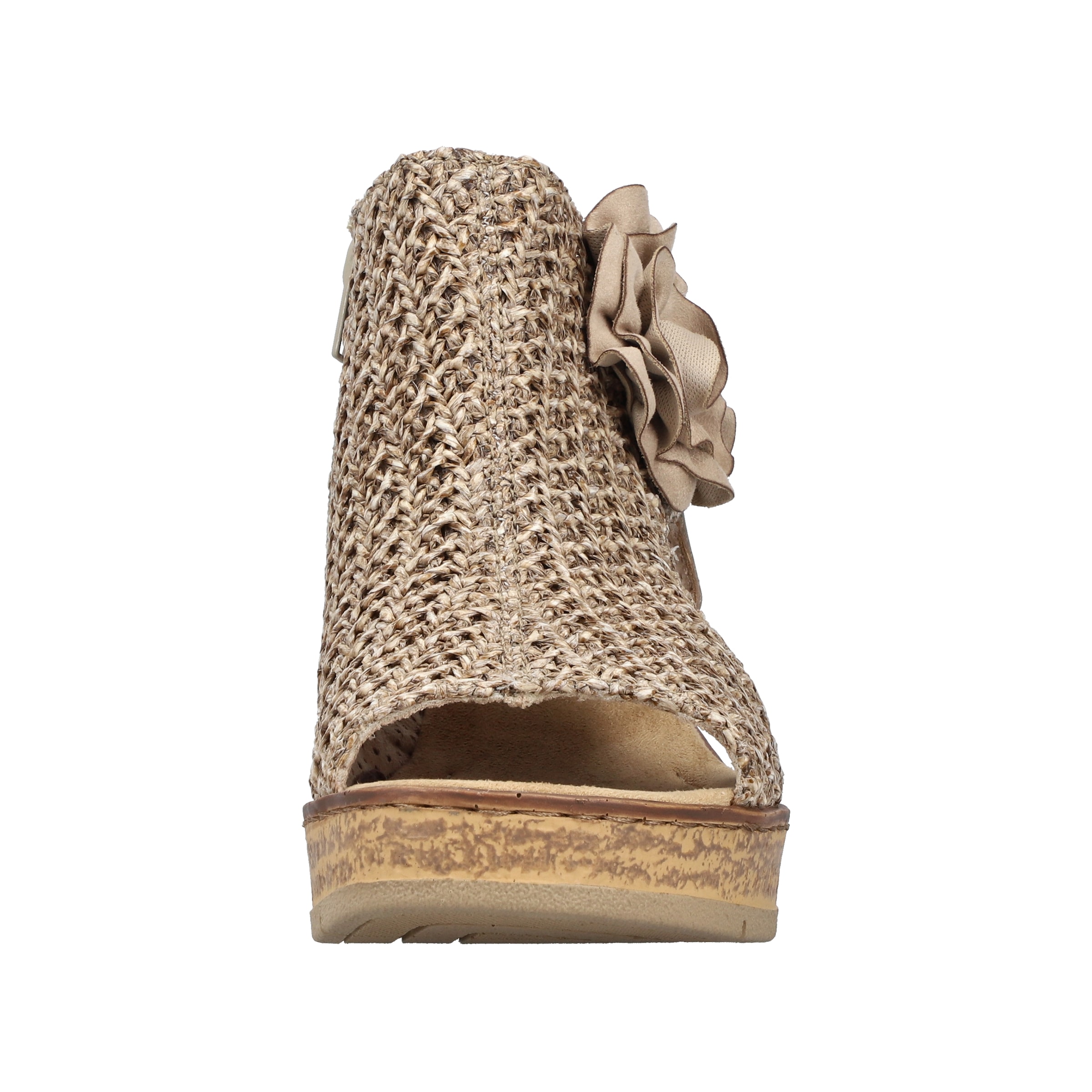 Rieker Schaftsandalette  Keilsandale, Sommerschuh, Plateausandalette mit Blüte
