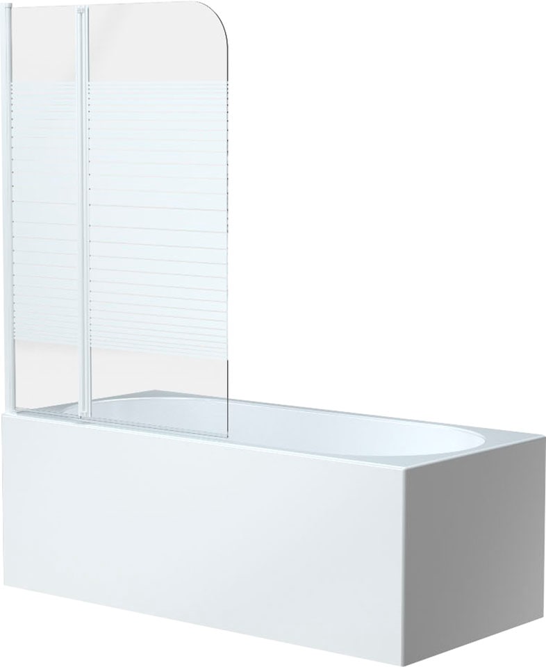 Marwell Badewannenfaltwand "Black Lines" 2-teilig, BxH: 100x140 cm