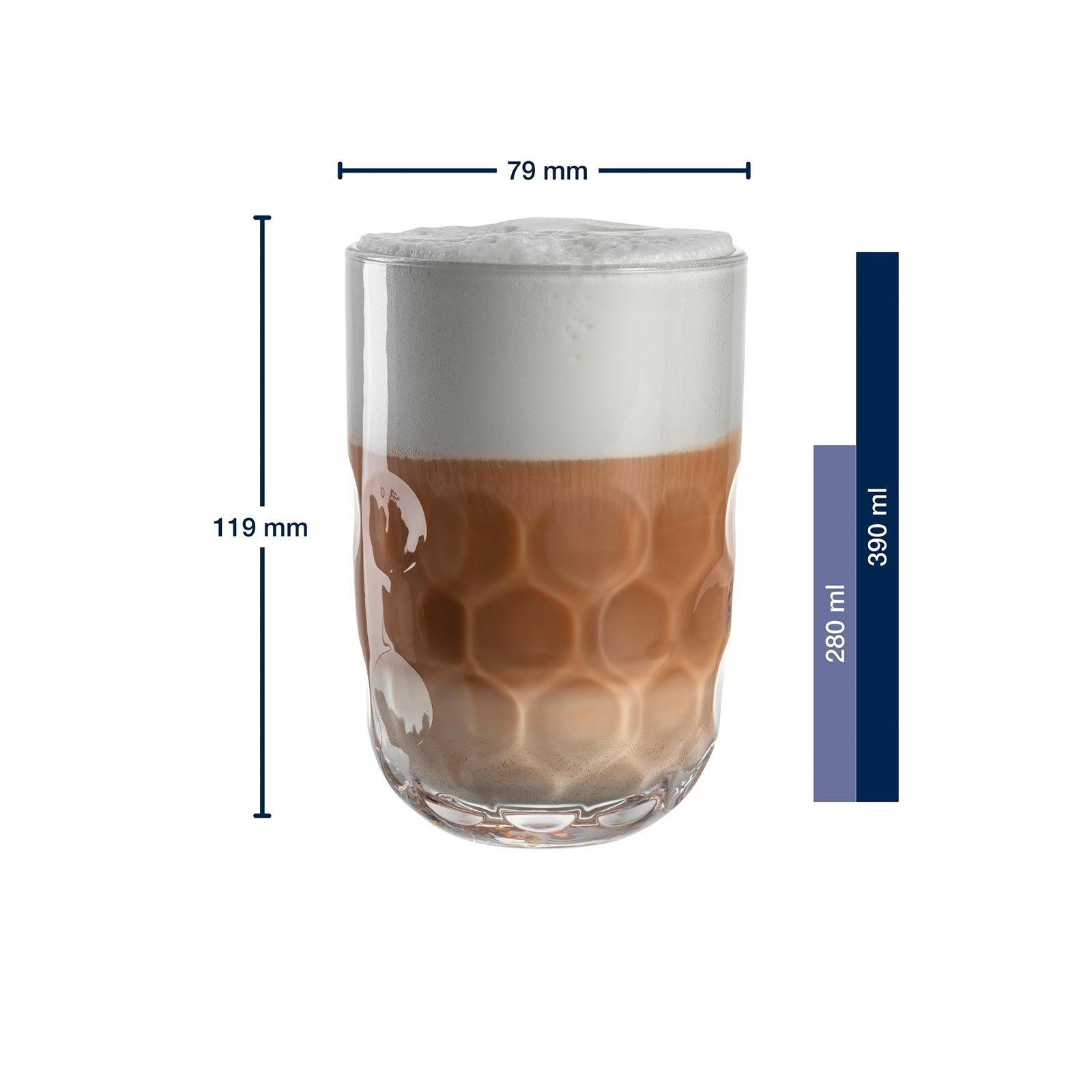 LEONARDO Latte-Macchiato-Glas "Latte Macchiato Gläser (1) Gocce 390 ml 2er günstig online kaufen