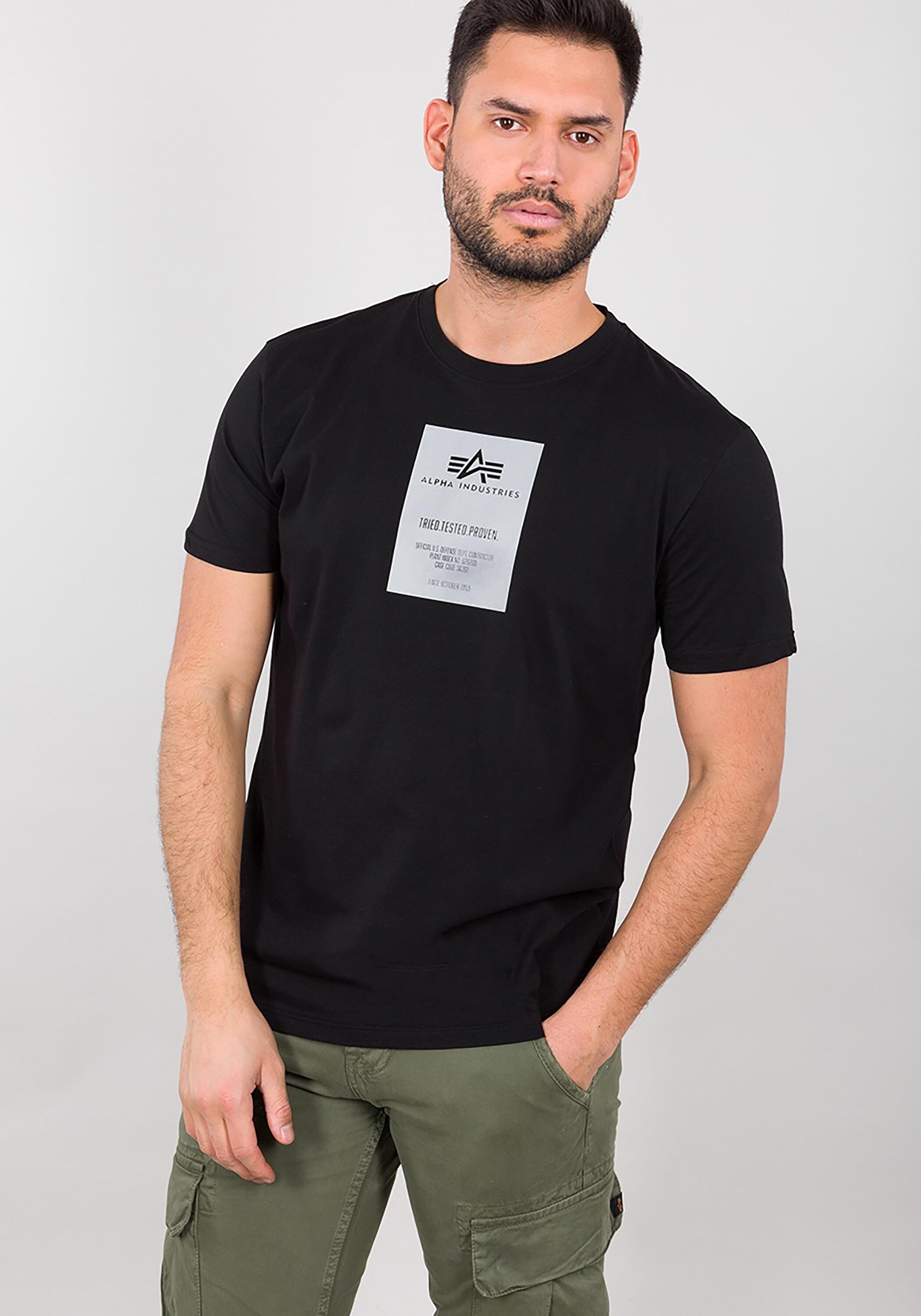 Alpha Industries T-Shirt "Alpha Industries Men - T-Shirts Reflective Label T"