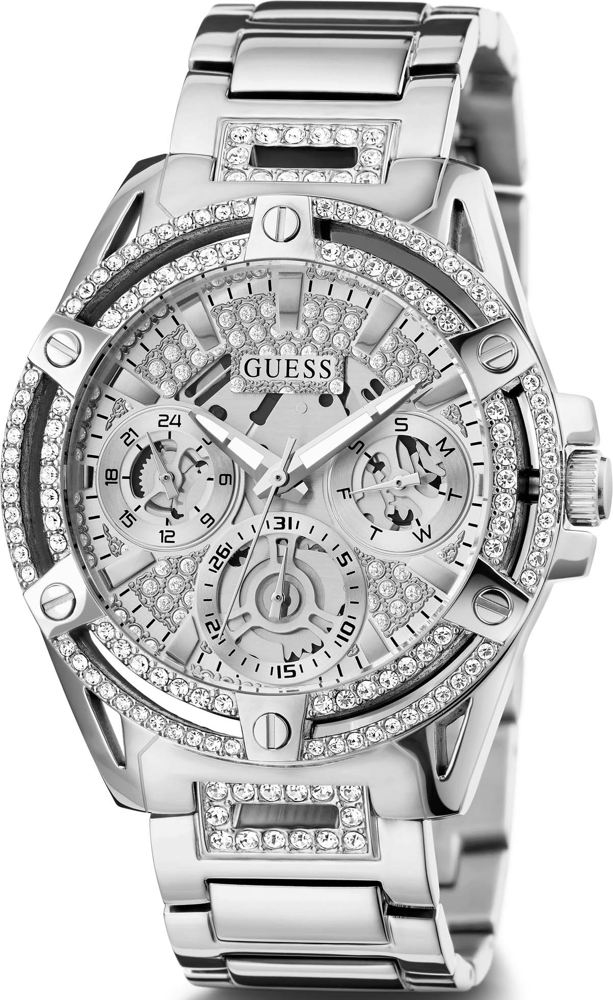 Guess Multifunktionsuhr »QUEEN«, Armbanduhr, Quarzuhr, Damenuhr