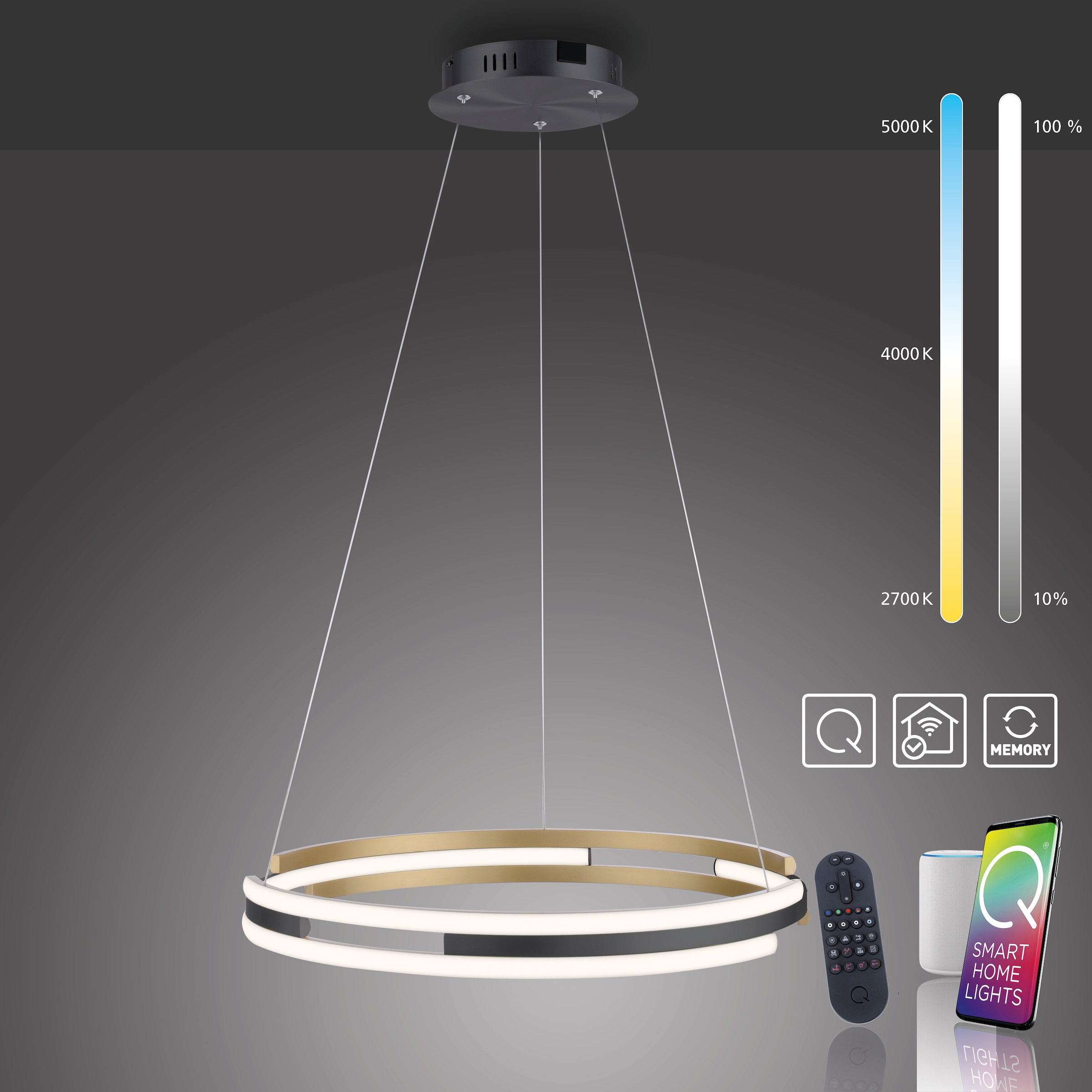 Neuhaus Q SMART HOME LIGHTS LED Pendelleuchte »Q-BELUGA« LED-Board 1 Stk. warmweiß - kaltweiß