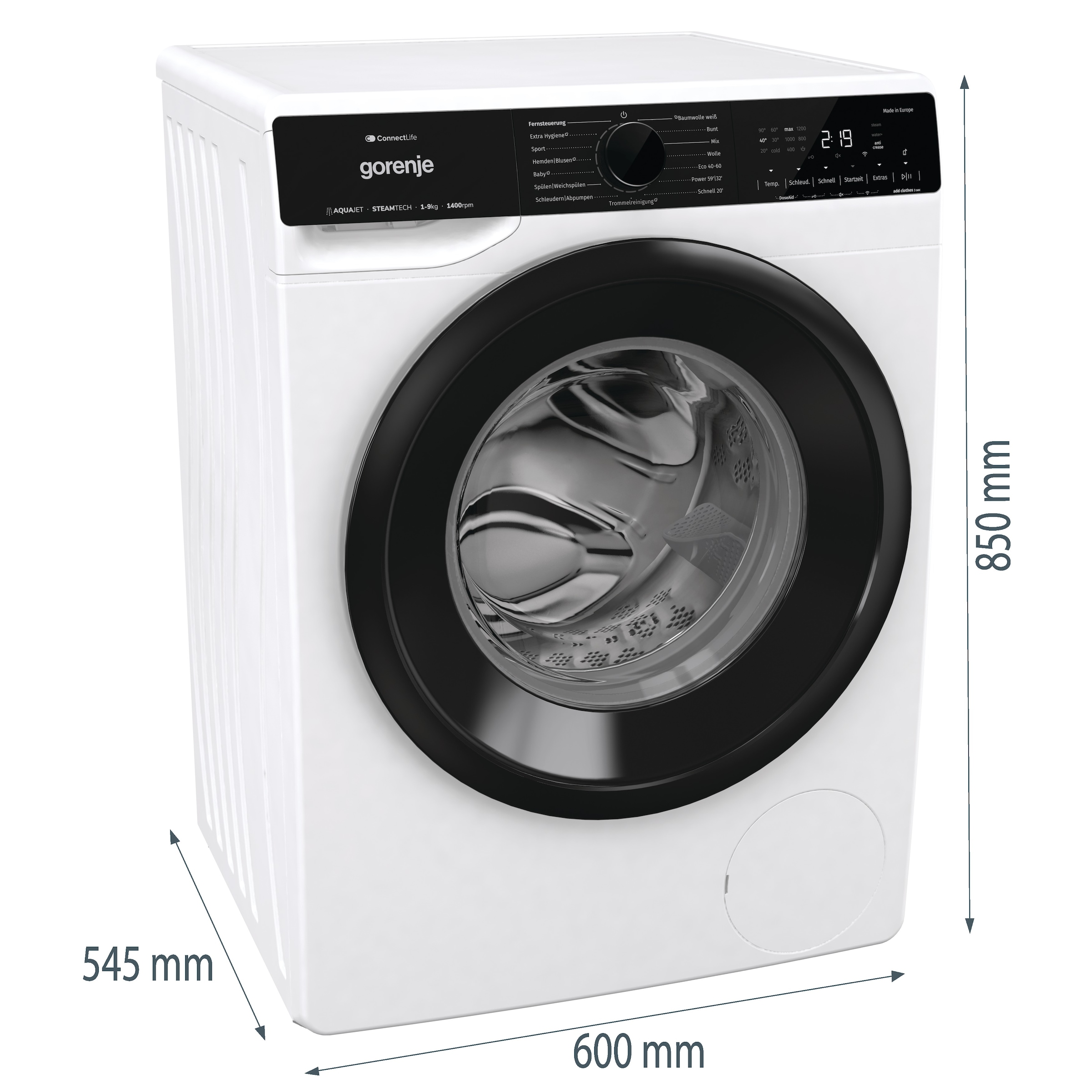 GORENJE Waschmaschine »WPNA94A1TS«, 9 kg, 1400 U/min, Energieklasse A-10%