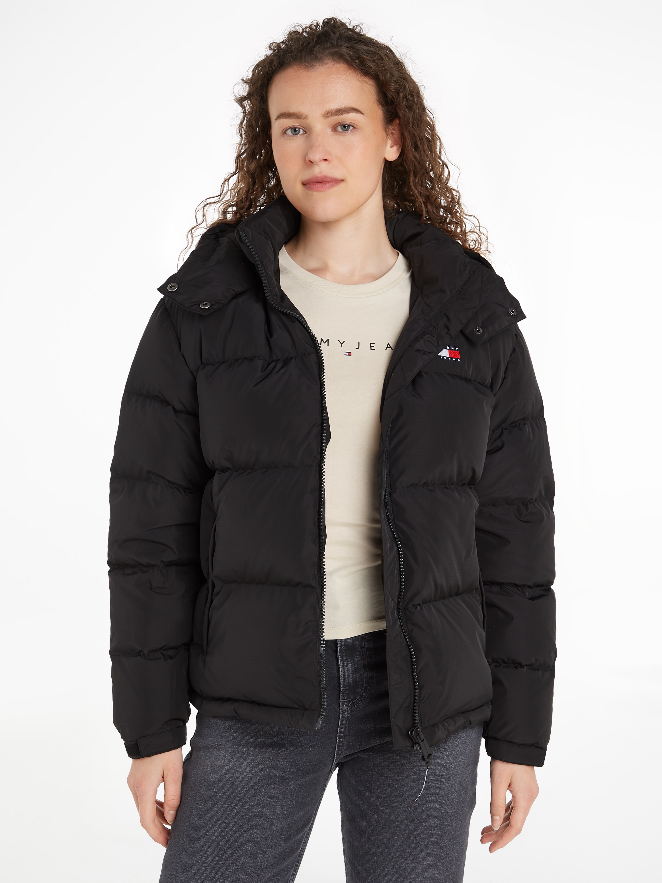 Tommy Jeans Steppjacke »TJW ALASKA PUFFER EXT«, mit Kapuze, mit Logostickereien