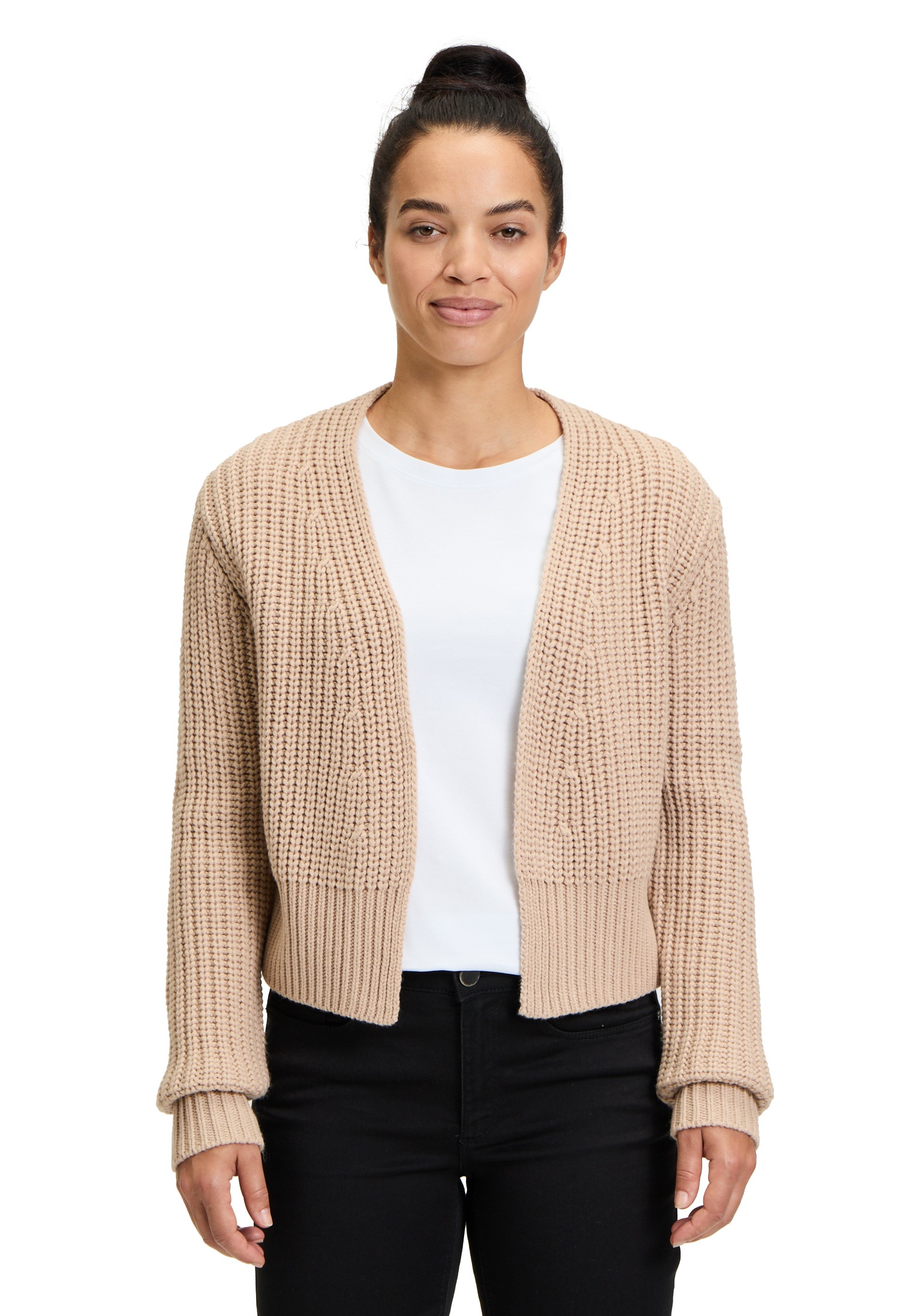 Betty&Co Strickjacke "Betty & Co Grobstrickjacke ohne Verschluss", Rippbünd günstig online kaufen