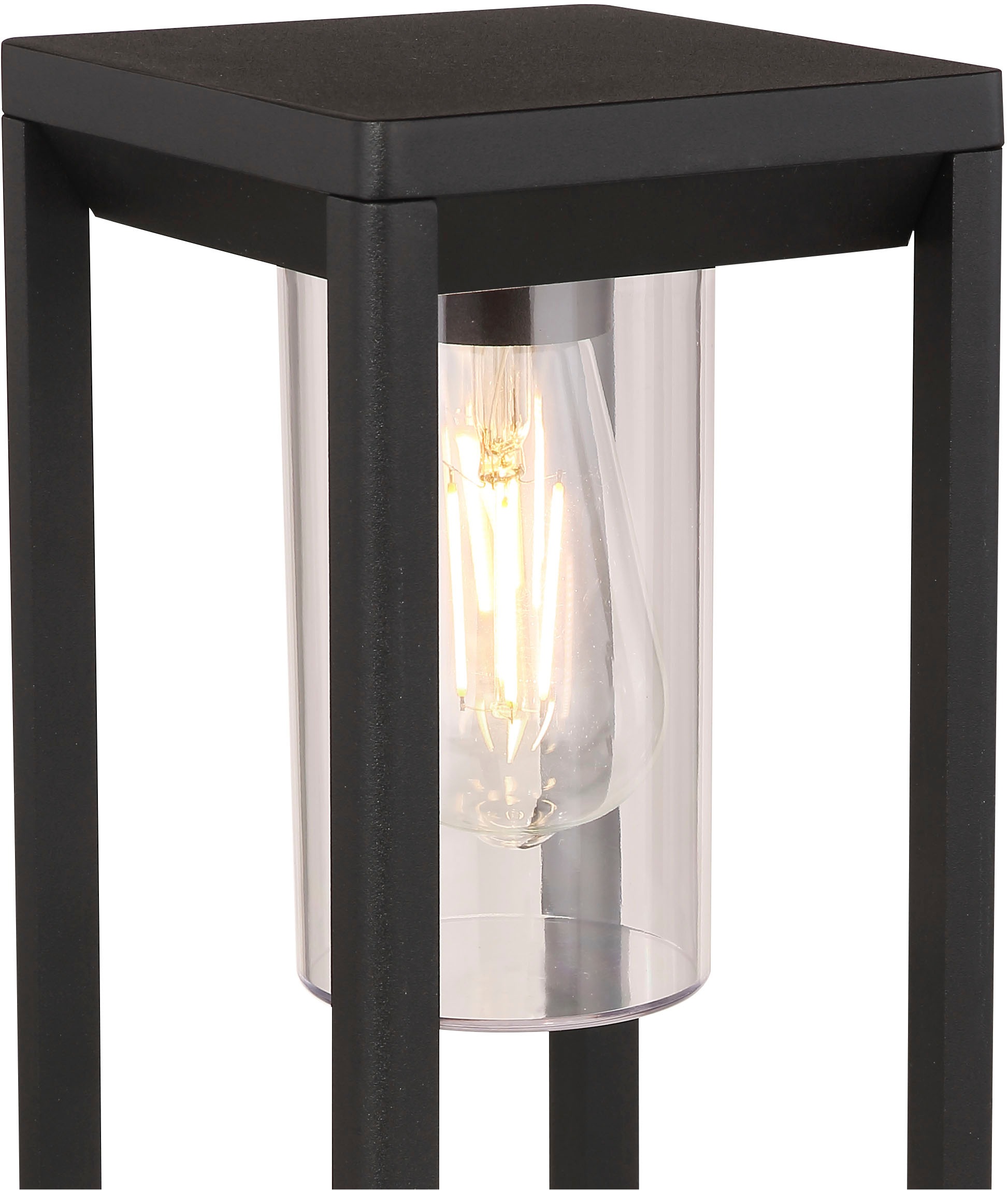 GLOBO LIGHTING Außen-Stehlampe »CANDELA« E27 1 Stk. Außenleuchte Schwarz, Sockelleuchte, IP44, E27 LED 15W