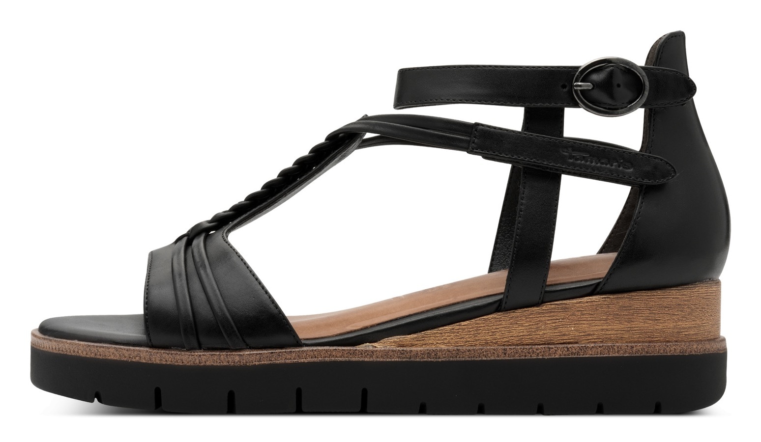 Tamaris Keilsandalette, Riemchensandale, Sommerschuh mit Flechtriemchen