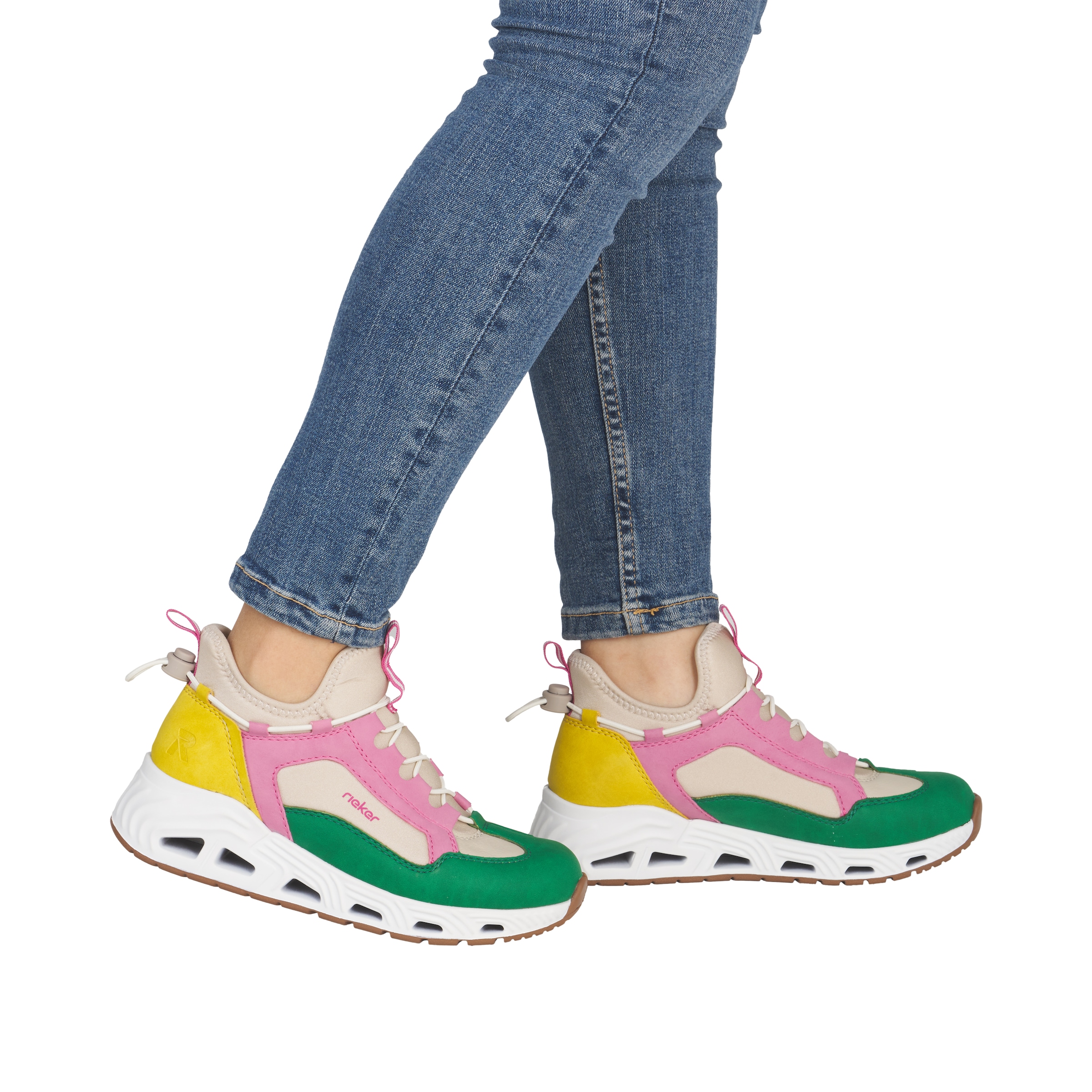 RIEKER Sport Slip-On Sneaker  High Top Sneaker, Schlupfschuh mit Schnellverschluss hinten