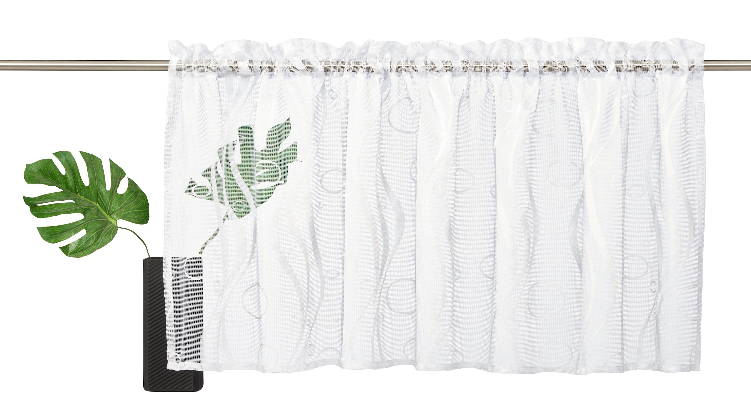 my home Scheibengardine »Ramon«, (1 St.), Transparent, Jacquard, Polyester  auf Rechnung | BAUR