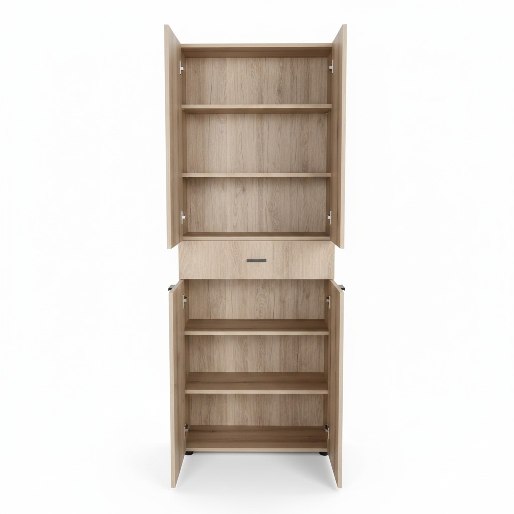 OTTO home Hochschrank »Baltrum« Breite 69,8 cm dekorative Lamellenoptik