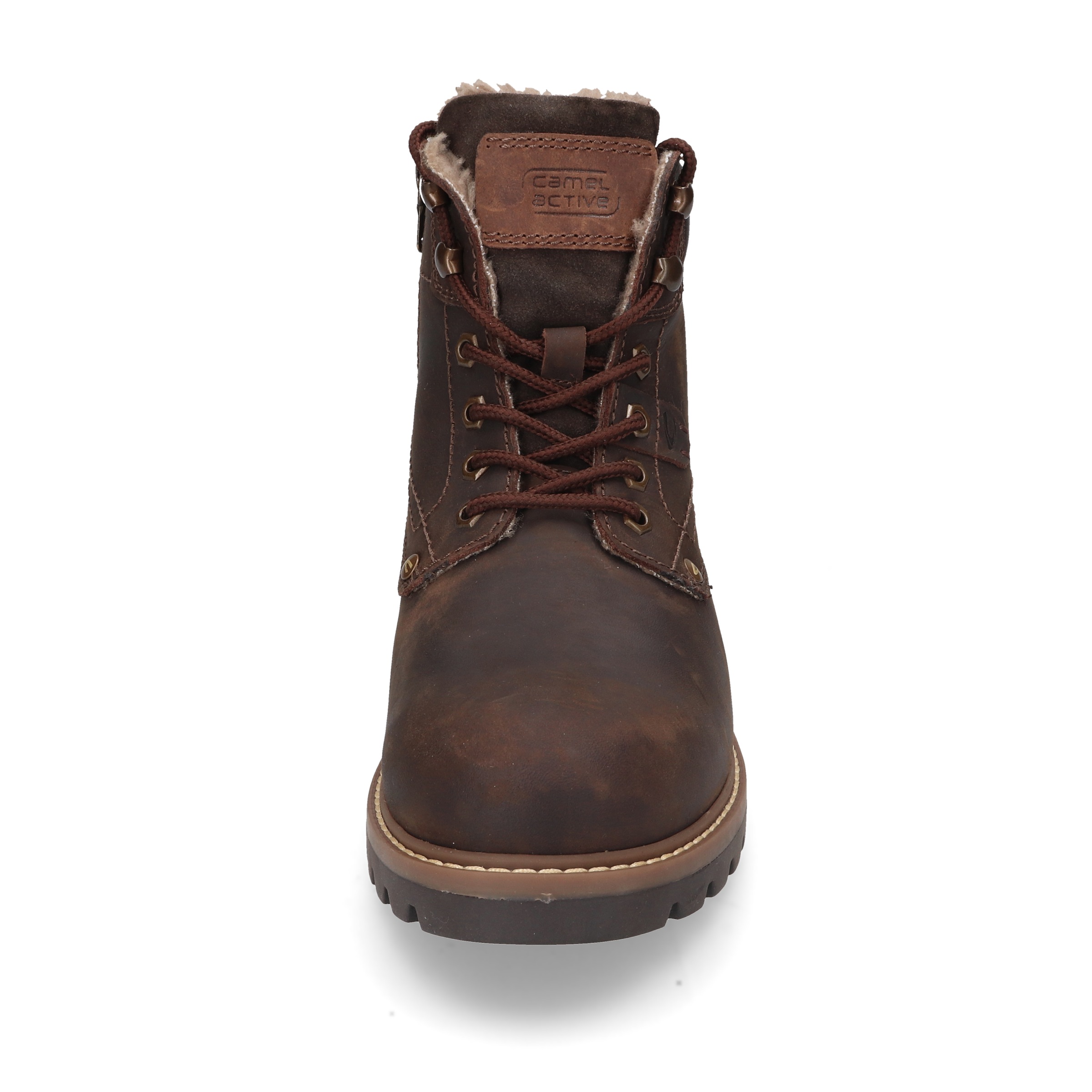 camel active Winterboots, Schnürstiefel mit Profilsohle und Warmfutter