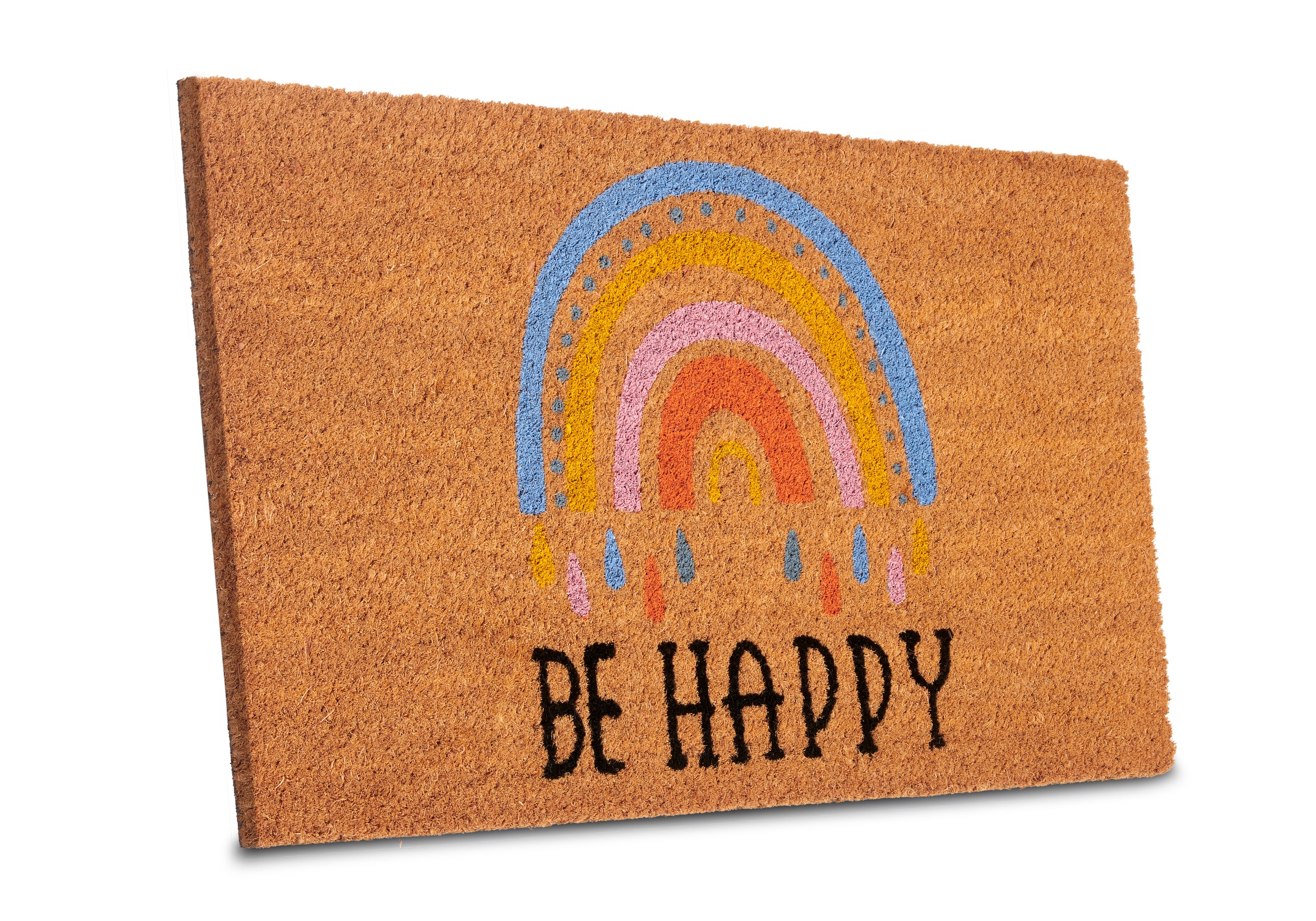 Fußmatte HANSE HOME "Kokos Be Happy, Türmatte", braun (kokos), B:40cm H:15mm L:70cm, Kokos, Teppiche, Fußmatte, Schmutzfangmatte, Rutschfest, Outdoor, Innen, Außen, Kokosmatte, Flur 2