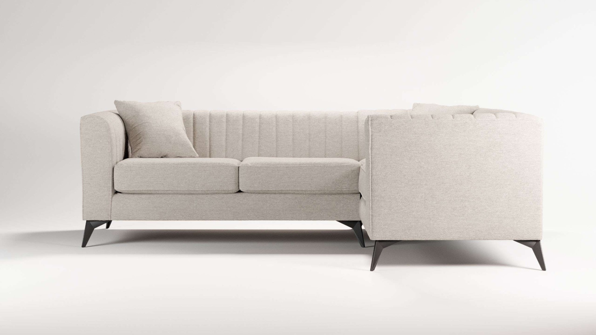 Places of Style Ecksofa "MATTHEW L-Form ideal für kleine Räume, Maße B/T/H: günstig online kaufen