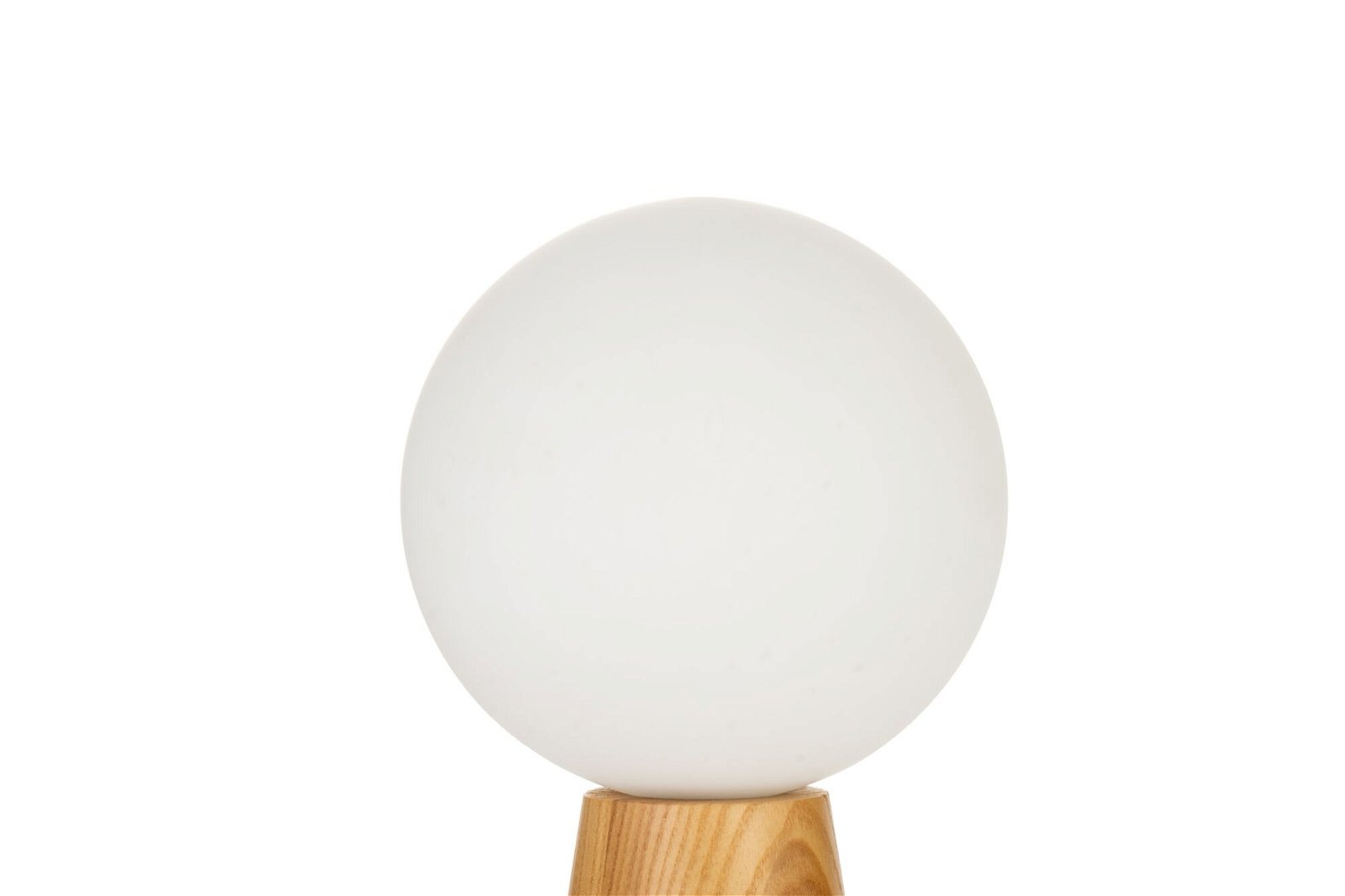 PAULEEN Tischleuchte "Woody Soul Glas/Eschenholz 230V max. 3,5W Weiß/Holz natur", braun (braun, natur), 1, Ø 12cm H: 27,3cm, Leuchten, G9, Tischleuchte 3