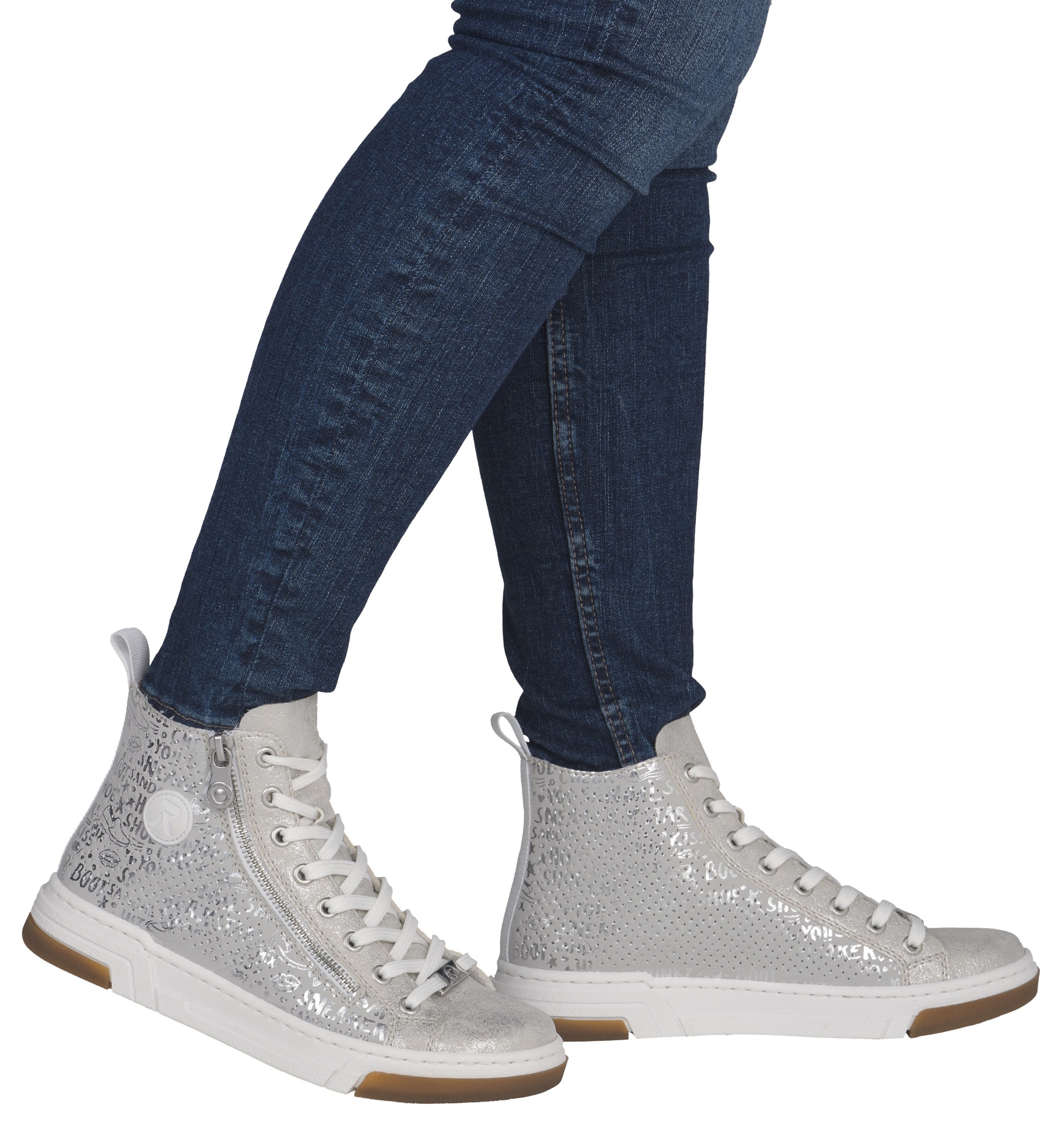 Rieker Sneaker High Top-Sneaker, Freizeitschuh, Schnürschuh mit Plateausohl günstig online kaufen