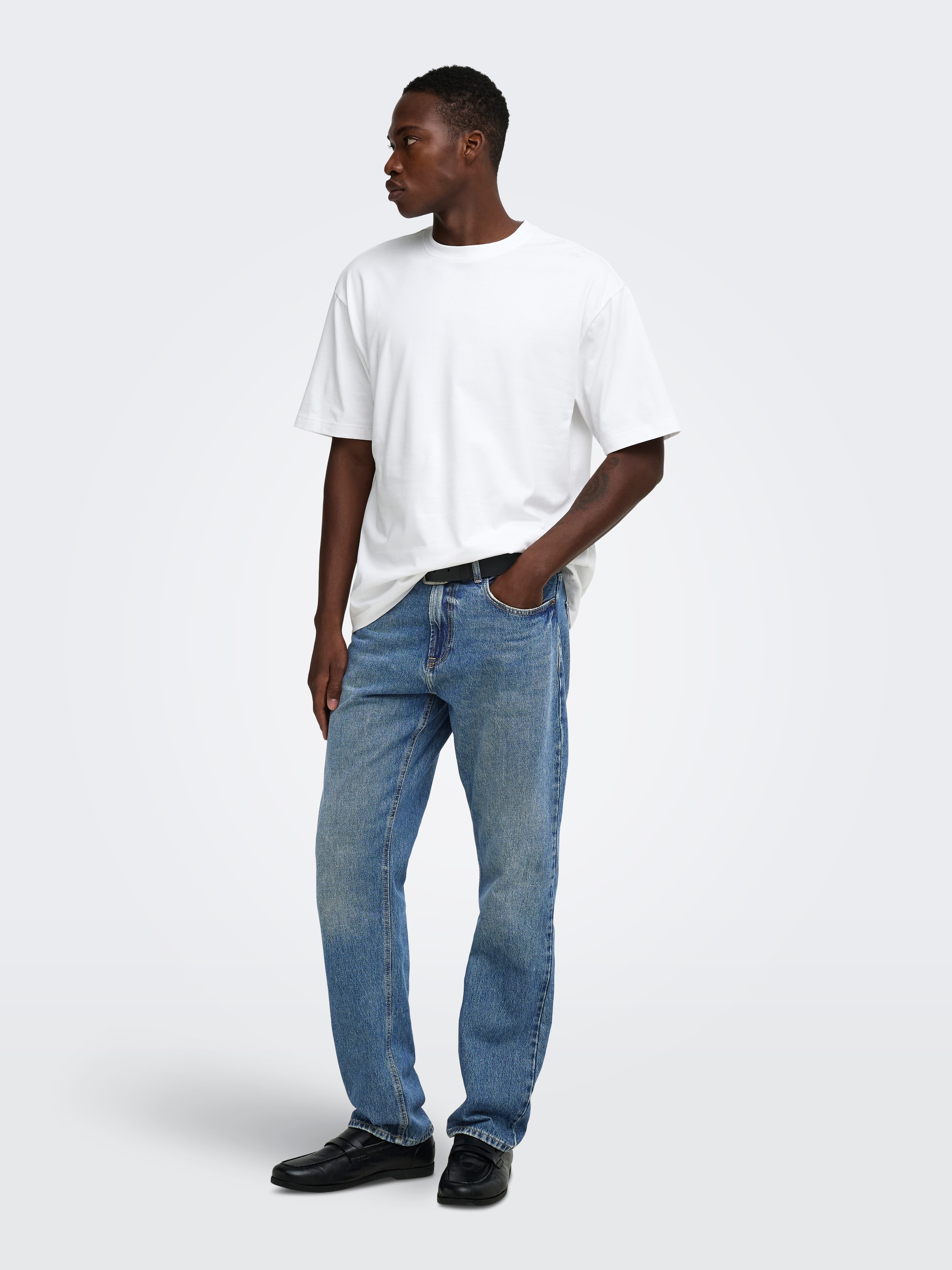 ONLY & SONS Straight-Jeans »ONSEDGE STRAIGHT MDB TINT 5595 AZG DNM« Baumwolle, straight fit