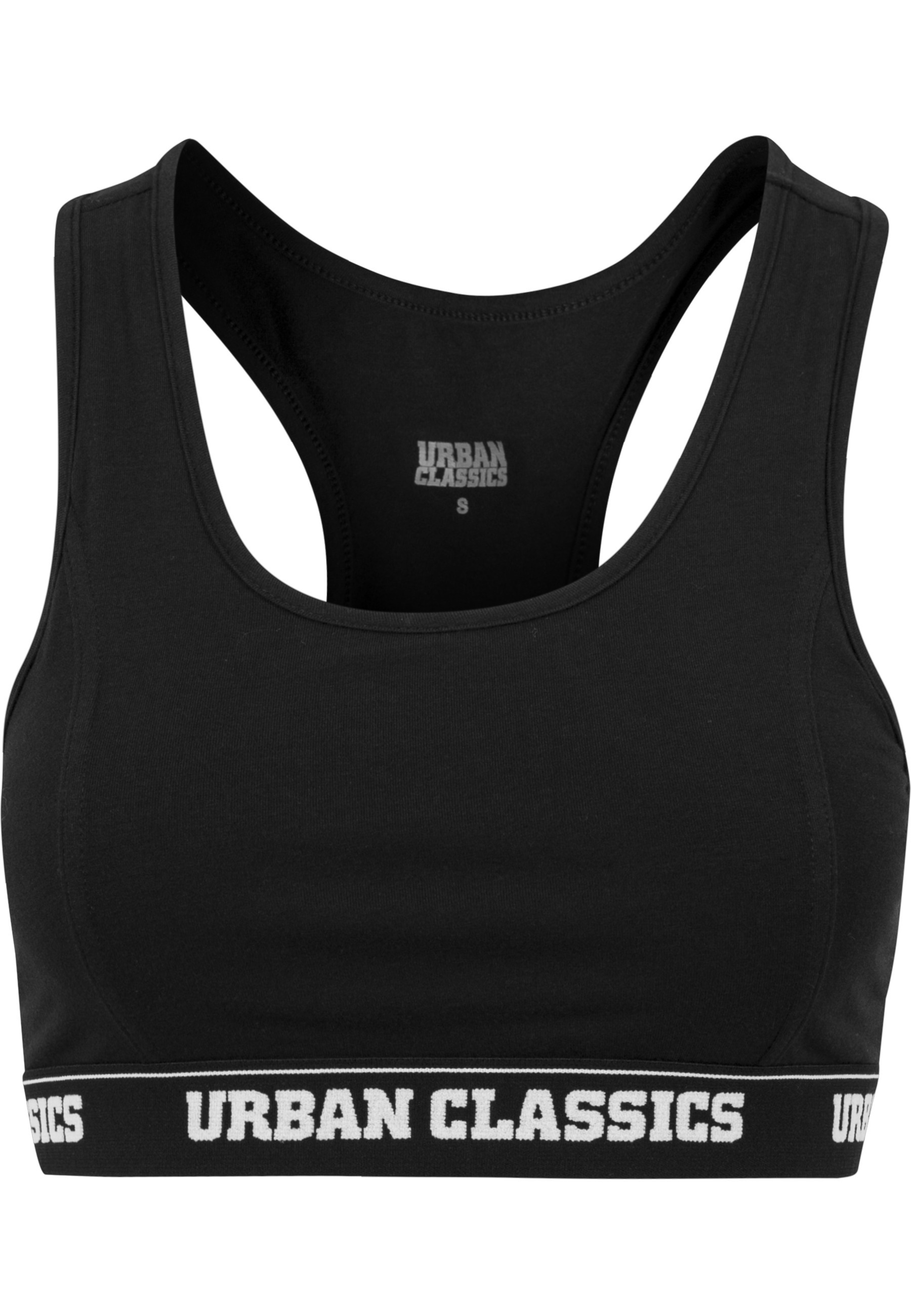 URBAN CLASSICS Kurzarmshirt "Urban Classics Damen Ladies Logo Bra" 1