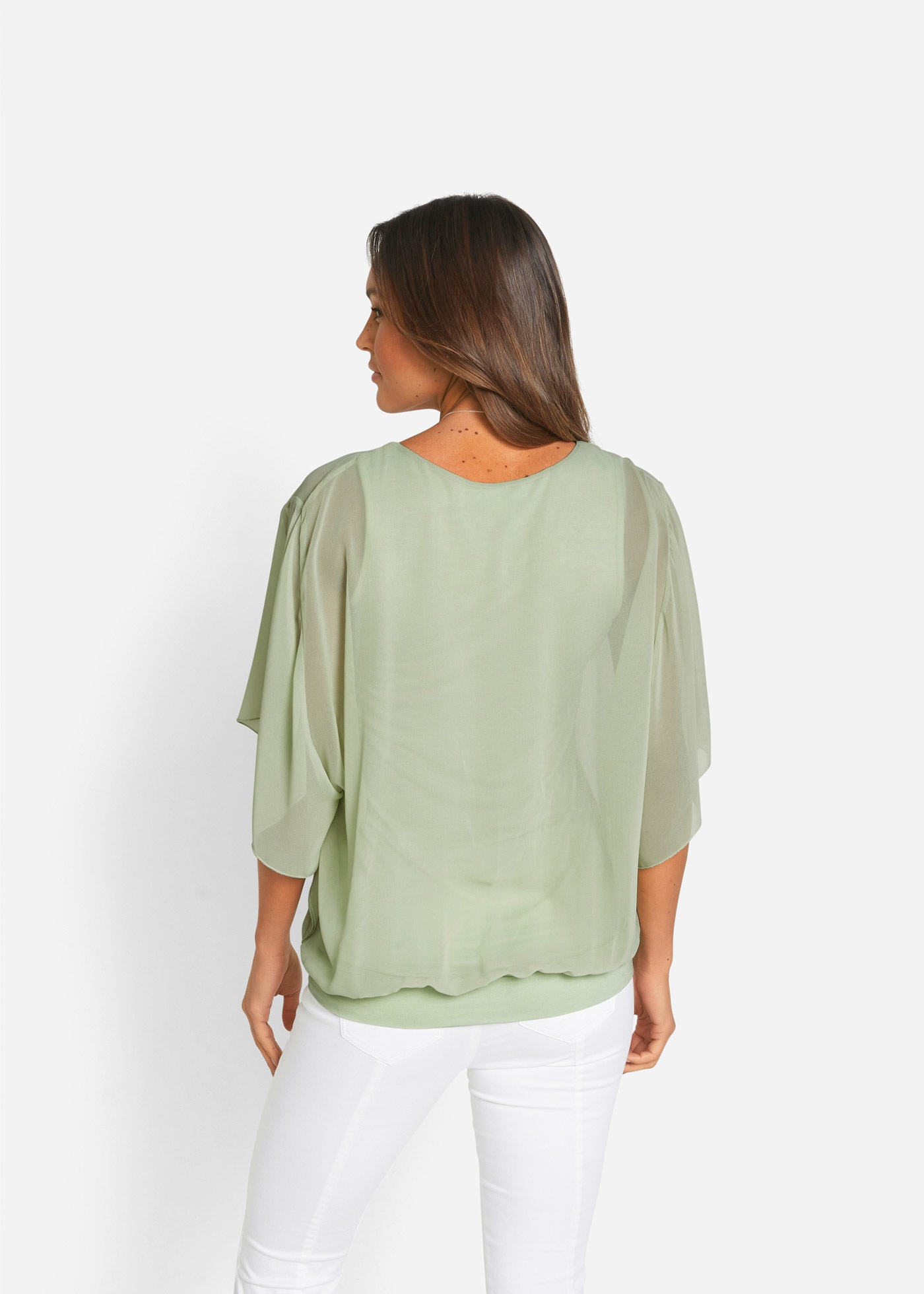 bonprix Chiffonbluse "Chiffonbluse mit Untertop" Chiffonbluse mit Untertop günstig online kaufen