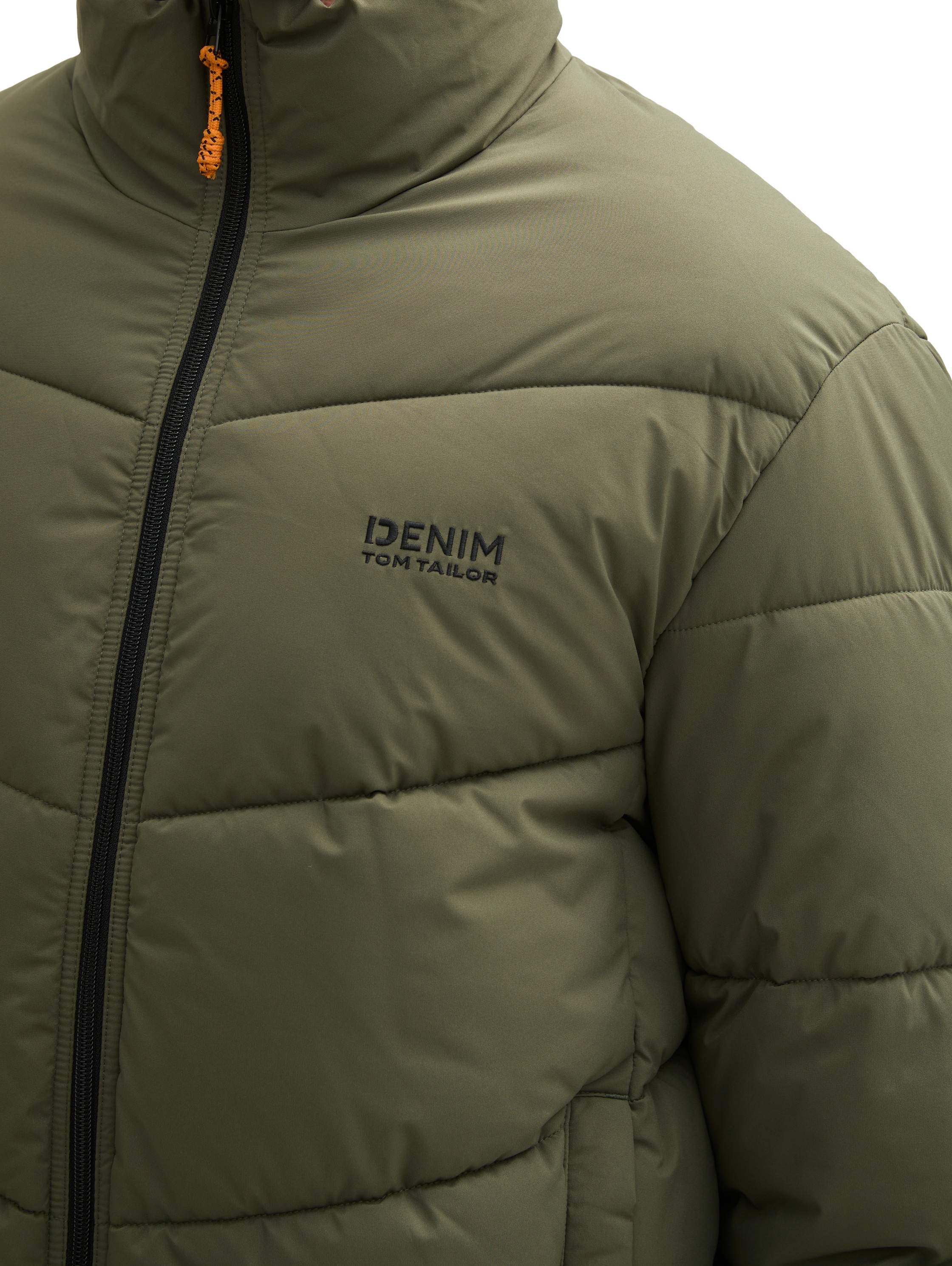Thumbnail - TOM TAILOR Denim Steppjacke, ohne Kapuze, mit Logoprint