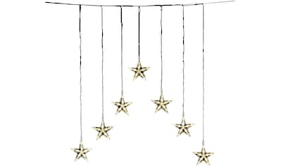 KONSTSMIDE LED-Lichtervorhang, mit 7 Sternen, 35 warmweiße Dioden, transparentes Kabel kaufen