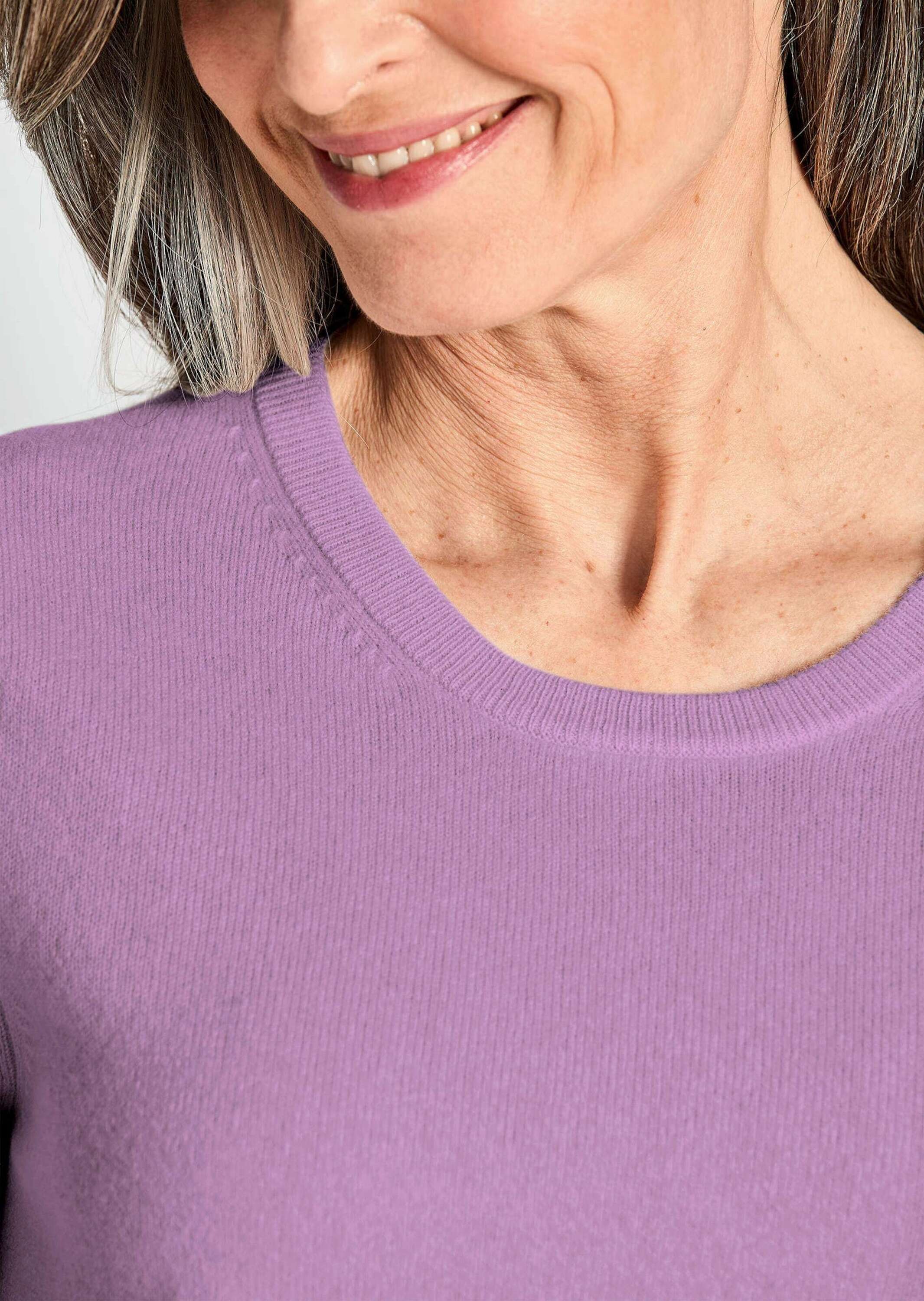 GOLDNER Kurzarmpullover »Kaschmirpullover mit Rundhals Halbarmpullover mit Rundhals aus Kaschmir«