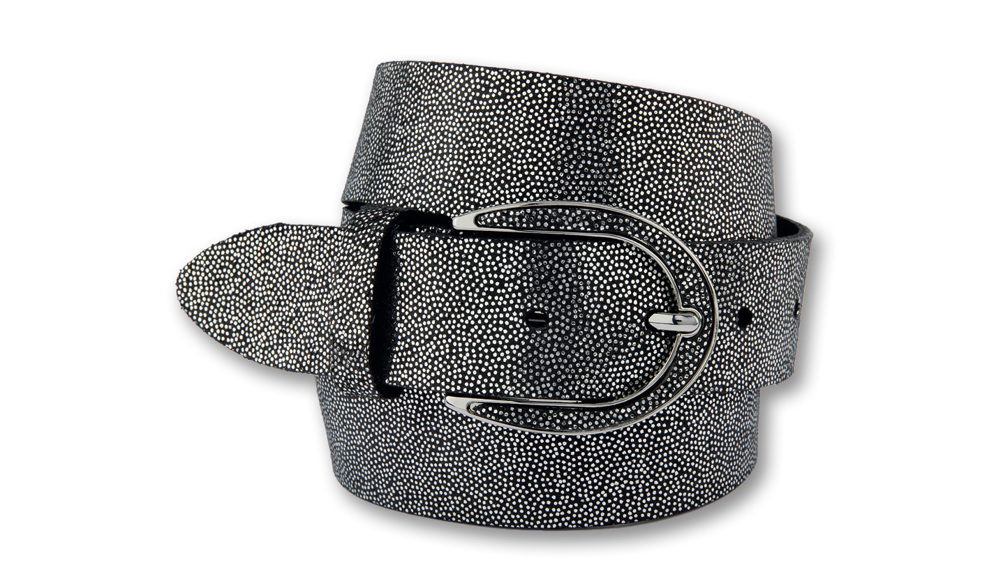 BERND GÖTZ Ledergürtel "Ledergürtel mit appliziertem Glanzleder auf Schließ günstig online kaufen