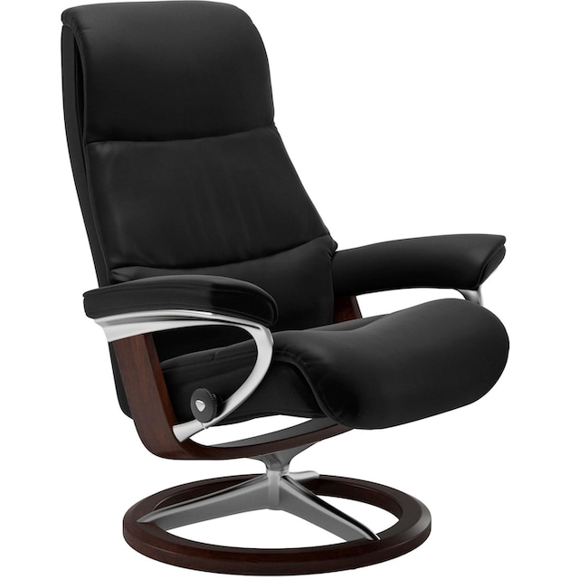 Stressless® Relaxsessel »View«, (Set, Relaxsessel mit Hocker), mit Signature  Base, Größe S,Gestell Braun kaufen | BAUR