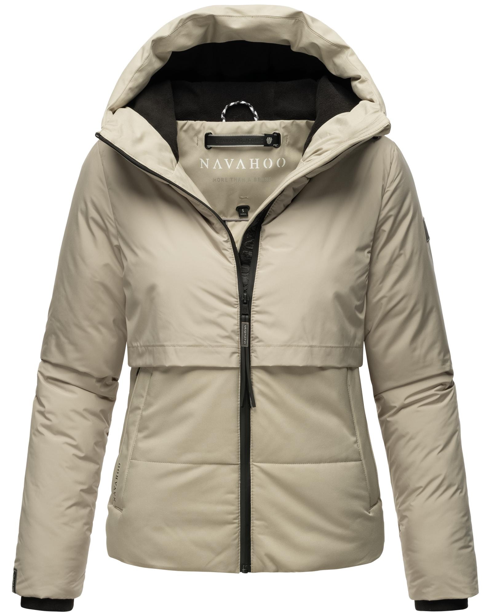 Navahoo Steppjacke "Liebesküken XIV", mit Kapuze, modische Damen Winterjacke mit Fleece-Innenfutter