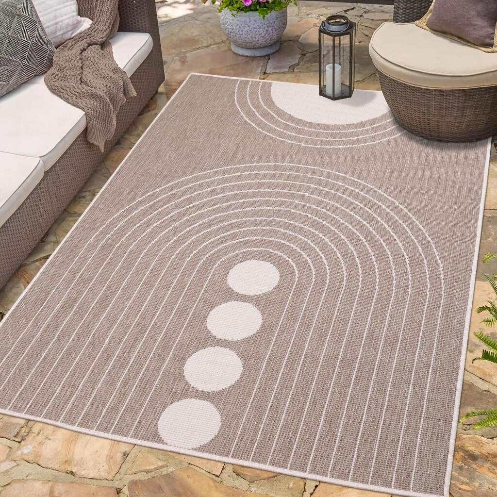 Carpet City Outdoorteppich »DUO RUG 5739«, rechteckig, Wendeteppich Wetterfest In- & Outdoor, Balkon, Terrasse, Wohnzimmer