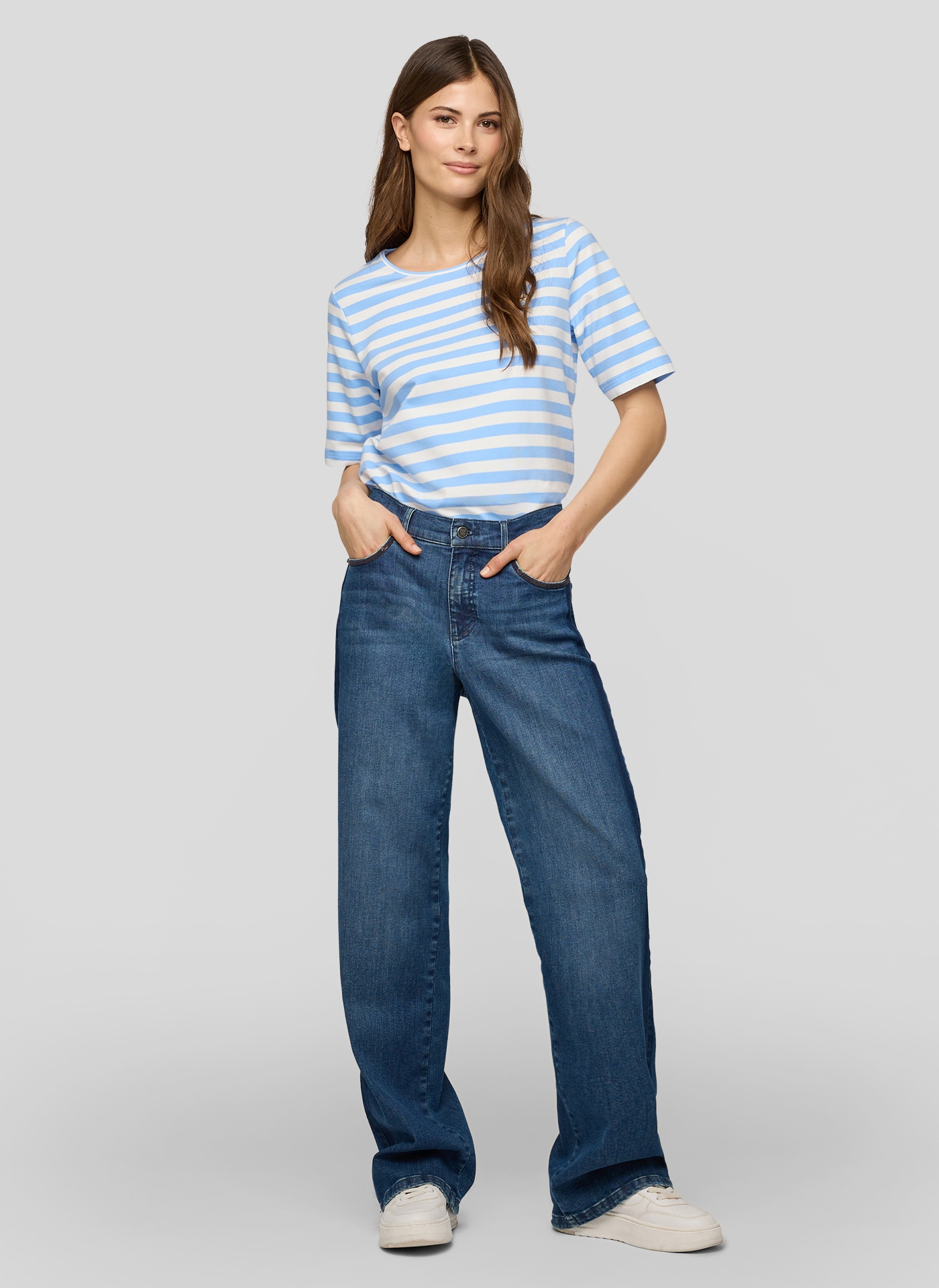 Rabe Print-Shirt im Streifen-Look