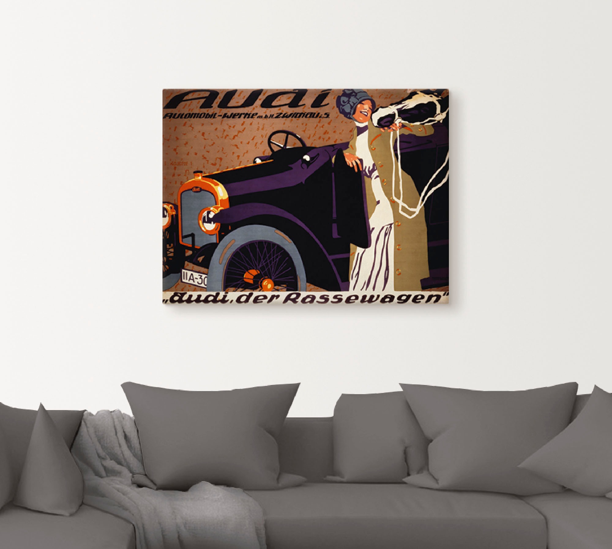 Artland Wandbild »Audi. 1912«, Auto, (1 St.), als Leinwandbild, Wandaufkleber oder Poster in versch. Größen