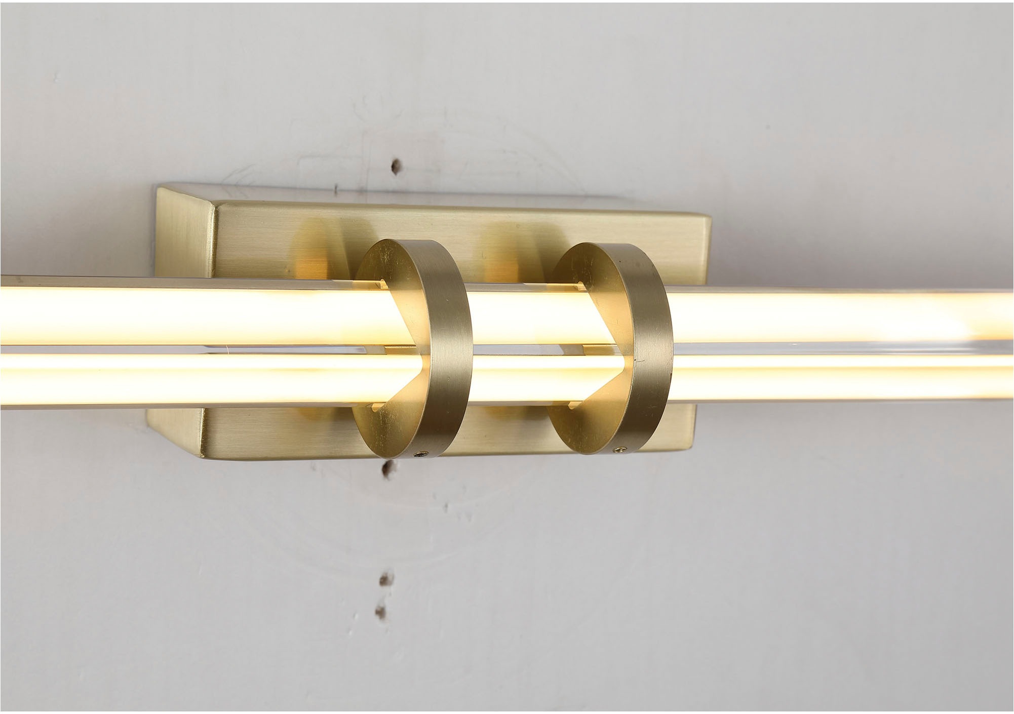 Searchlight LED Wandleuchte »Parma-LED-Wandleuchte, Satiniertes Messing und klares Glas« LED-Modul 1 Stk.