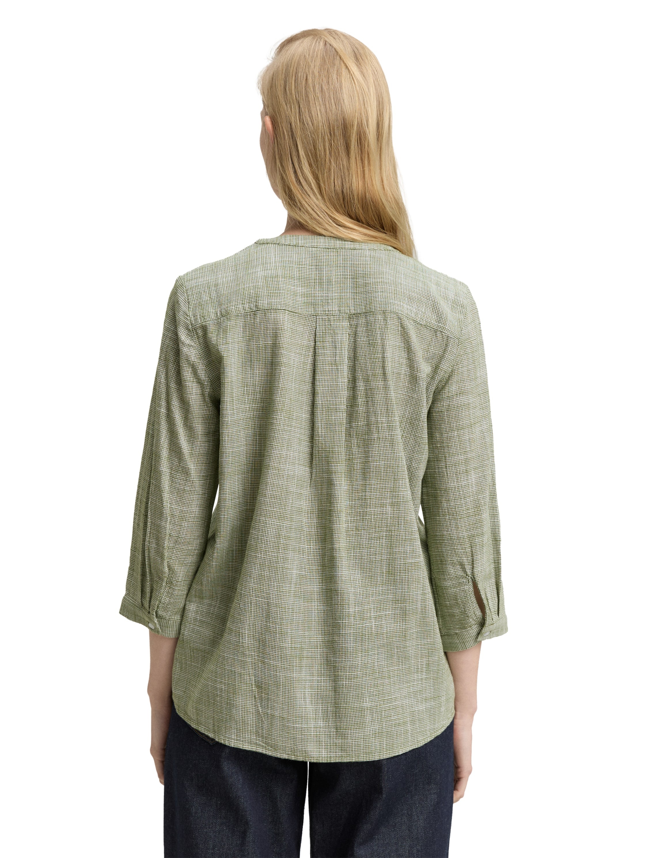 TOM TAILOR Klassische Bluse, mit geschlitztem Rundhalsausschnitt günstig online kaufen