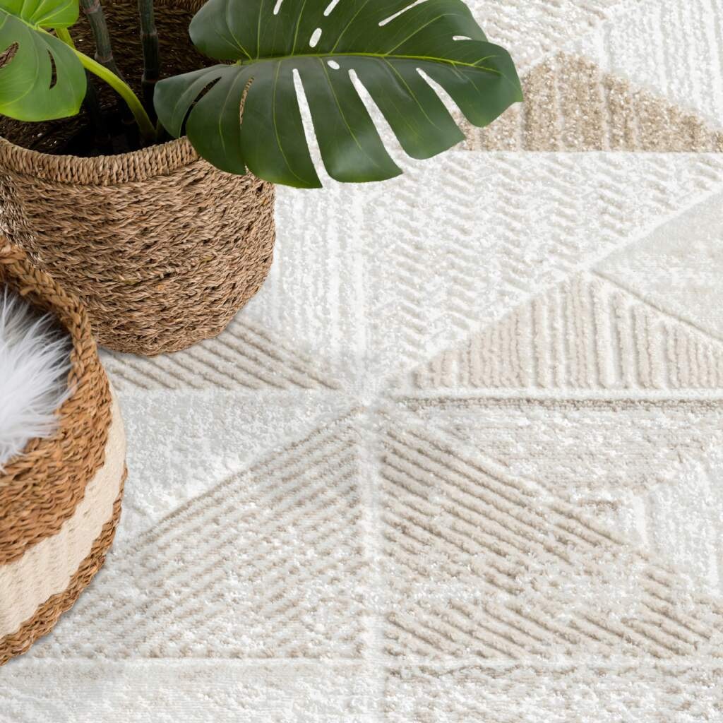 Carpet City Teppich »ANTIK231«, rund, 10 mm Höhe, Kurzflor, 3D-Optik, Klassisch-Modern für Wohnzimmer, Schlafzimmer