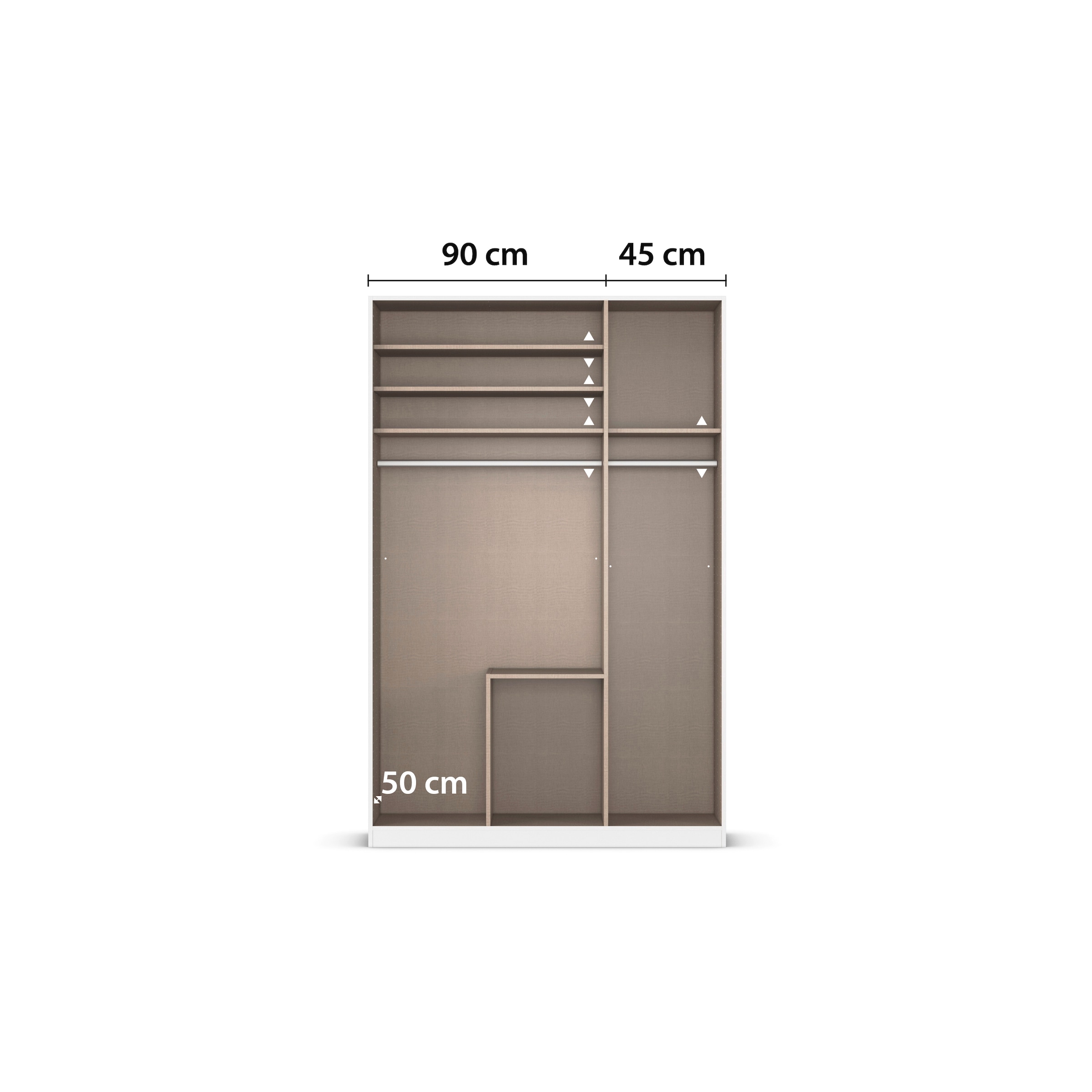 rauch Drehtürenschrank »Kleiderschrank Schrank Garderobe AGORDO mit Dekor- oder Hochglanzfront«, mit Außenschubkästen, in 6 Breiten und 2 Höhen MADE IN GERMANY