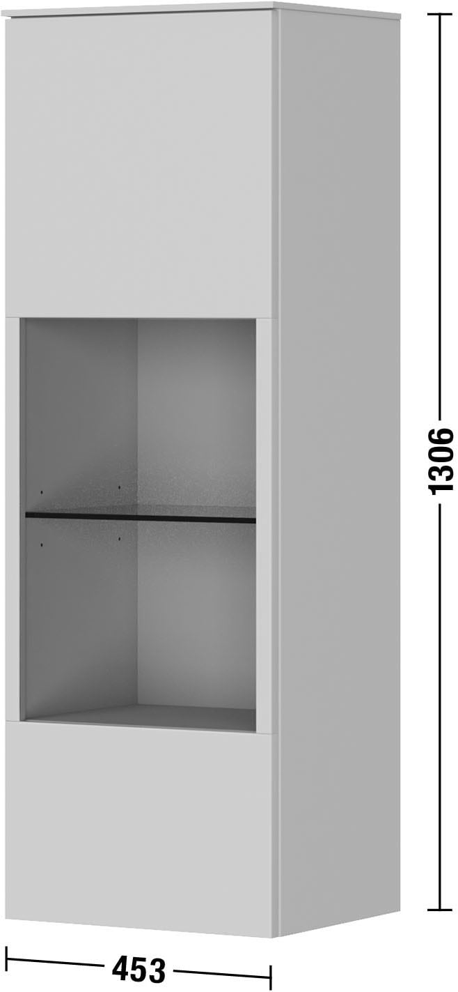 nobilia® Hängeschrank »Avala, 45 x 133 x 37 cm (B/H/T)« 1 Stk. tlg. aus Echtholzfurnier mit Segmentglastür