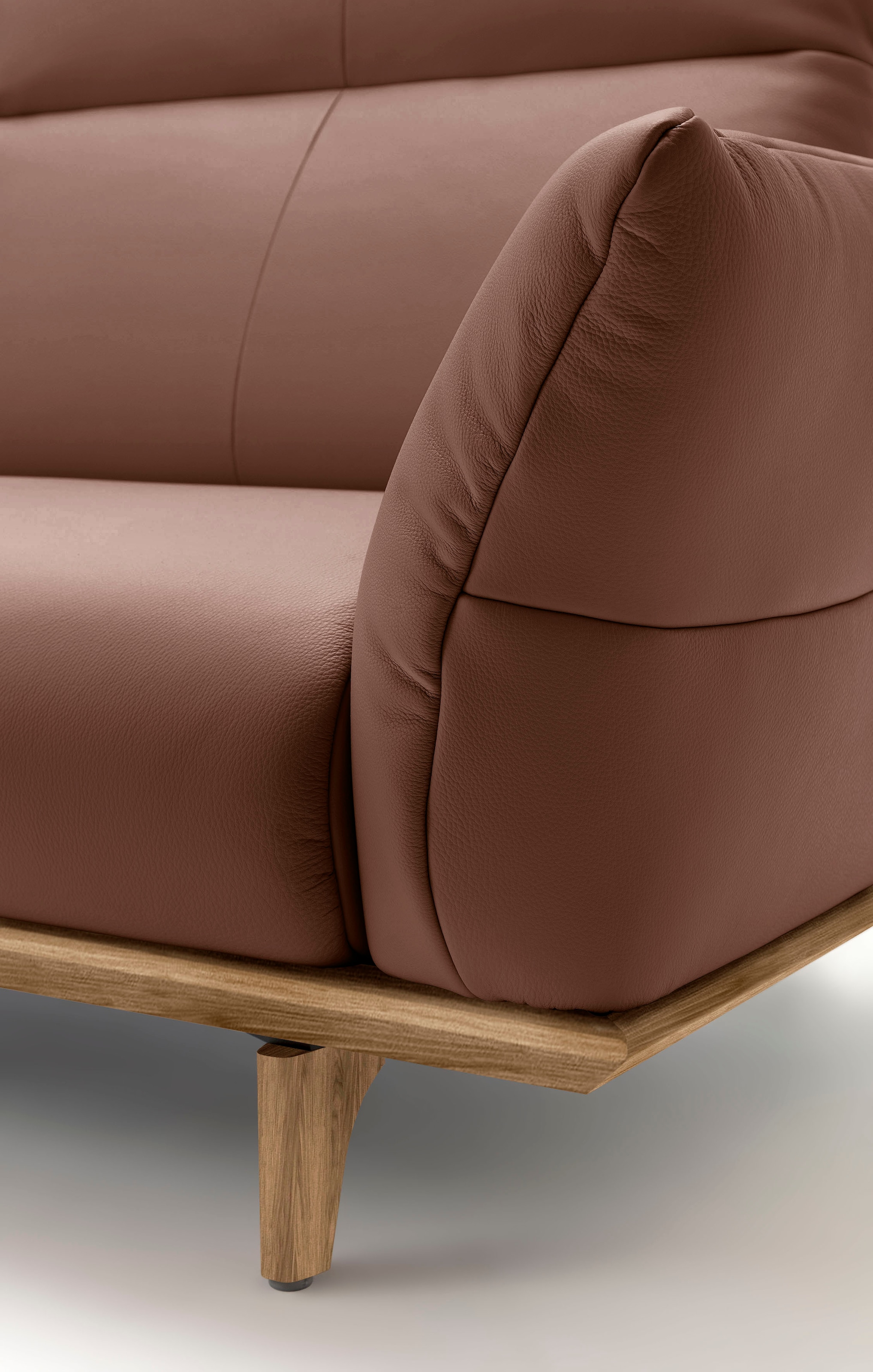 Creation BY ROLF BENZ 3,5-Sitzer »CR.460«, Sockel und Füße in Nussbaum, Breite 228 cm