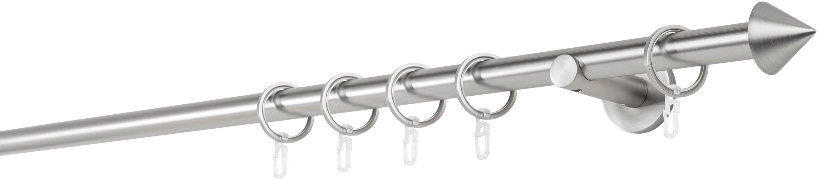 mydeco Gardinenstange "20mm Spitze Wandträger 6,5 cm" 1 läufig-läufig Fixmaß