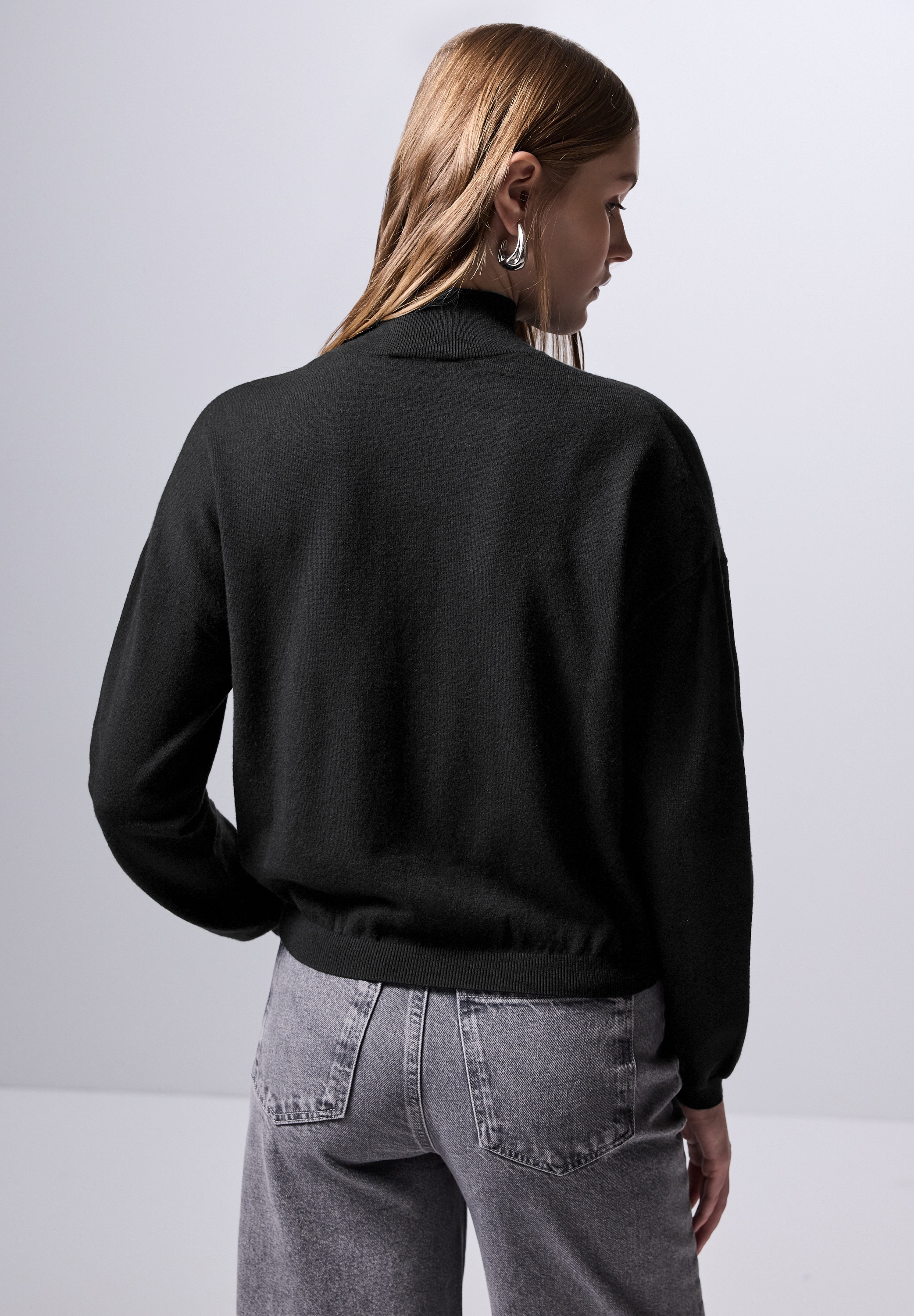 STREET ONE STUDIO Strickpullover, mit Elastiksaum