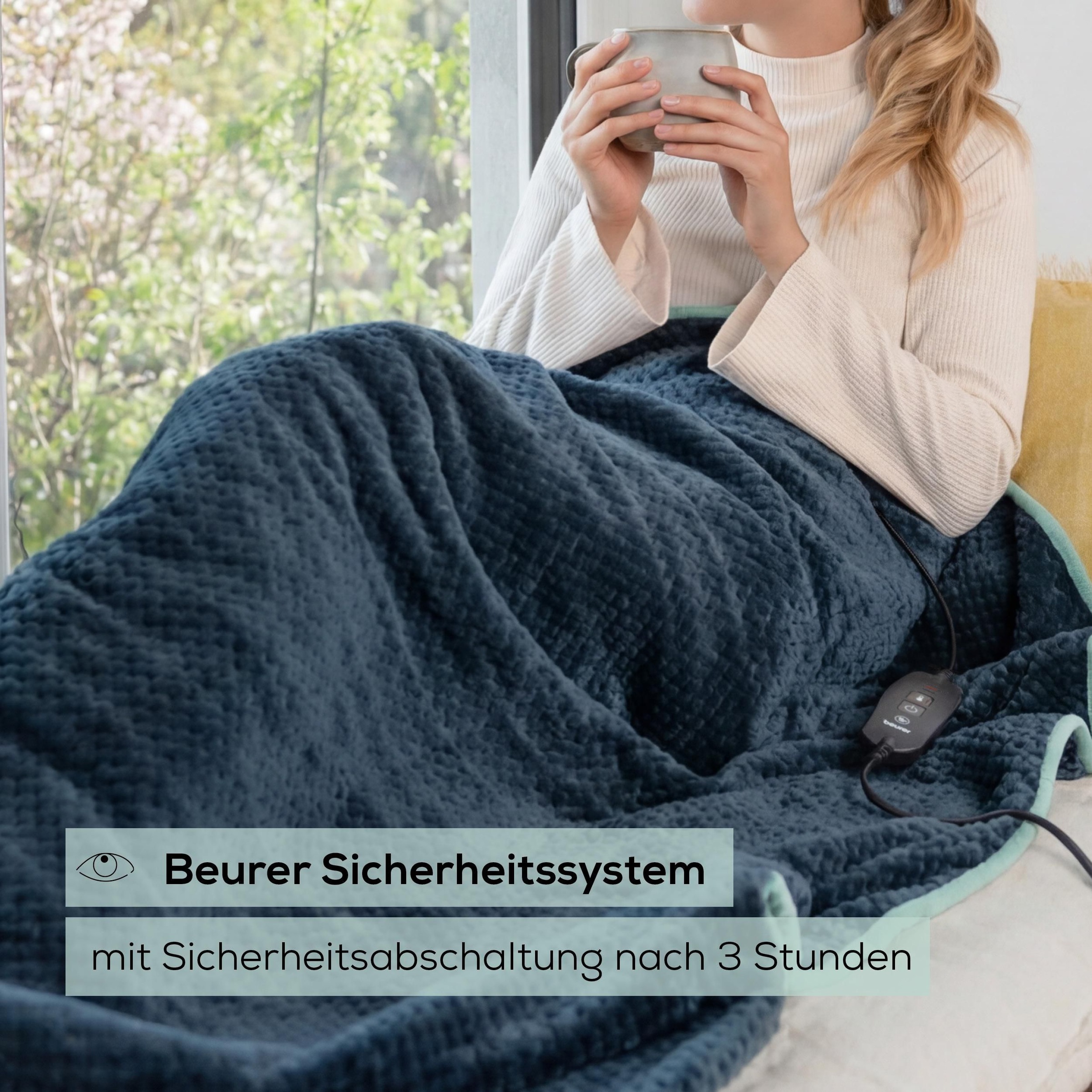 BEURER Heizdecke »HD 65 Dark Grey Limited Edition 2026 mit 3 Temperaturstufen« Mit Temperaturüberwachung und Sicherheitsabschaltung