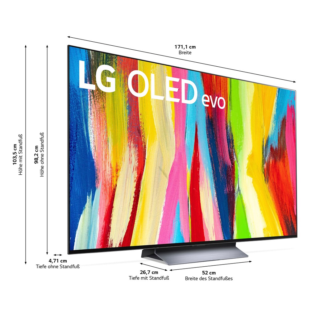 LG OLED-Fernseher »OLED77C27LA«, 195 cm/77 Zoll, 4K Ultra HD, Smart-TV