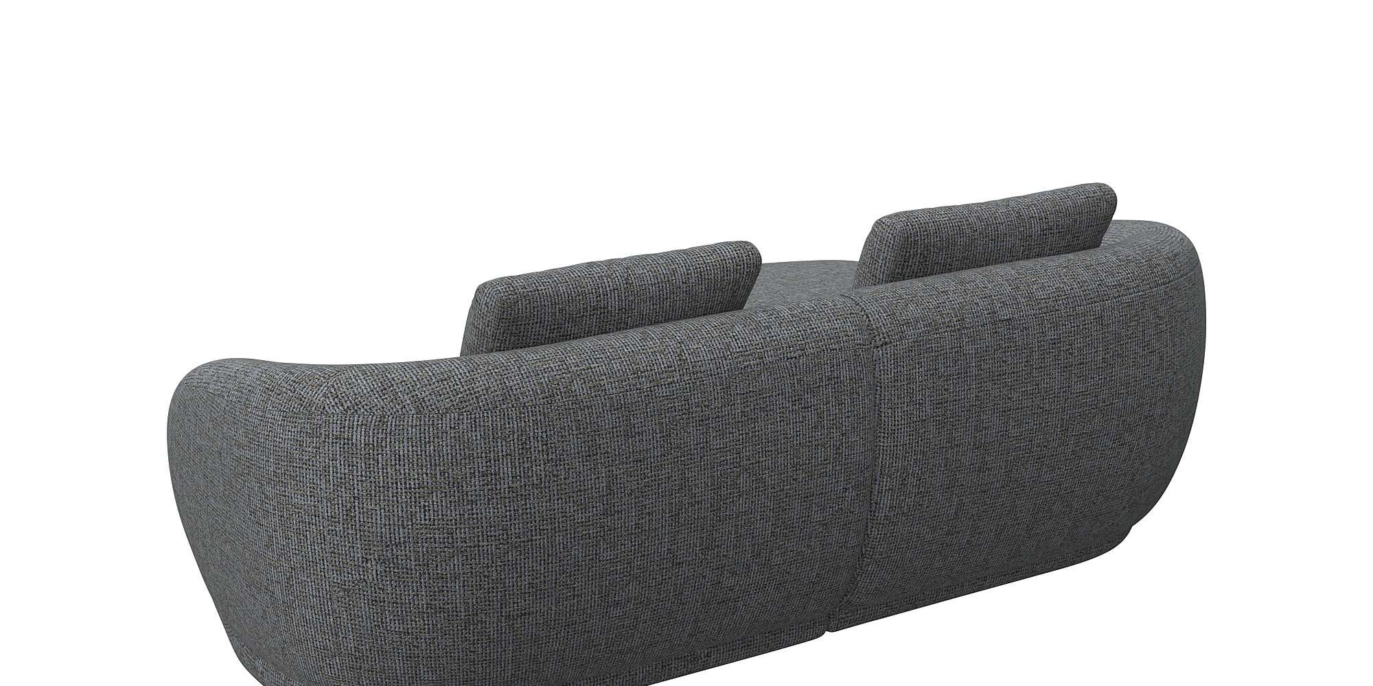 FLEXLUX Wohnlandschaft »Torino, rund, L-Form, Sofa-Ecke mit Recamiere, Longchair-Sofa«, Modernes, organisches Sofa-Design, Kaltschaum, Wellenunterfederung