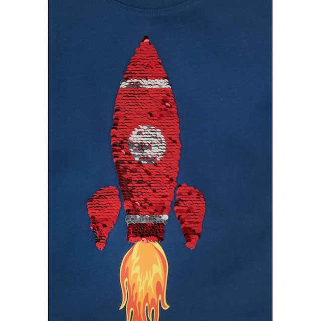 KIDSWORLD T-Shirt »Rakete aus Wendepailletten« bestellen | BAUR | T-Shirts