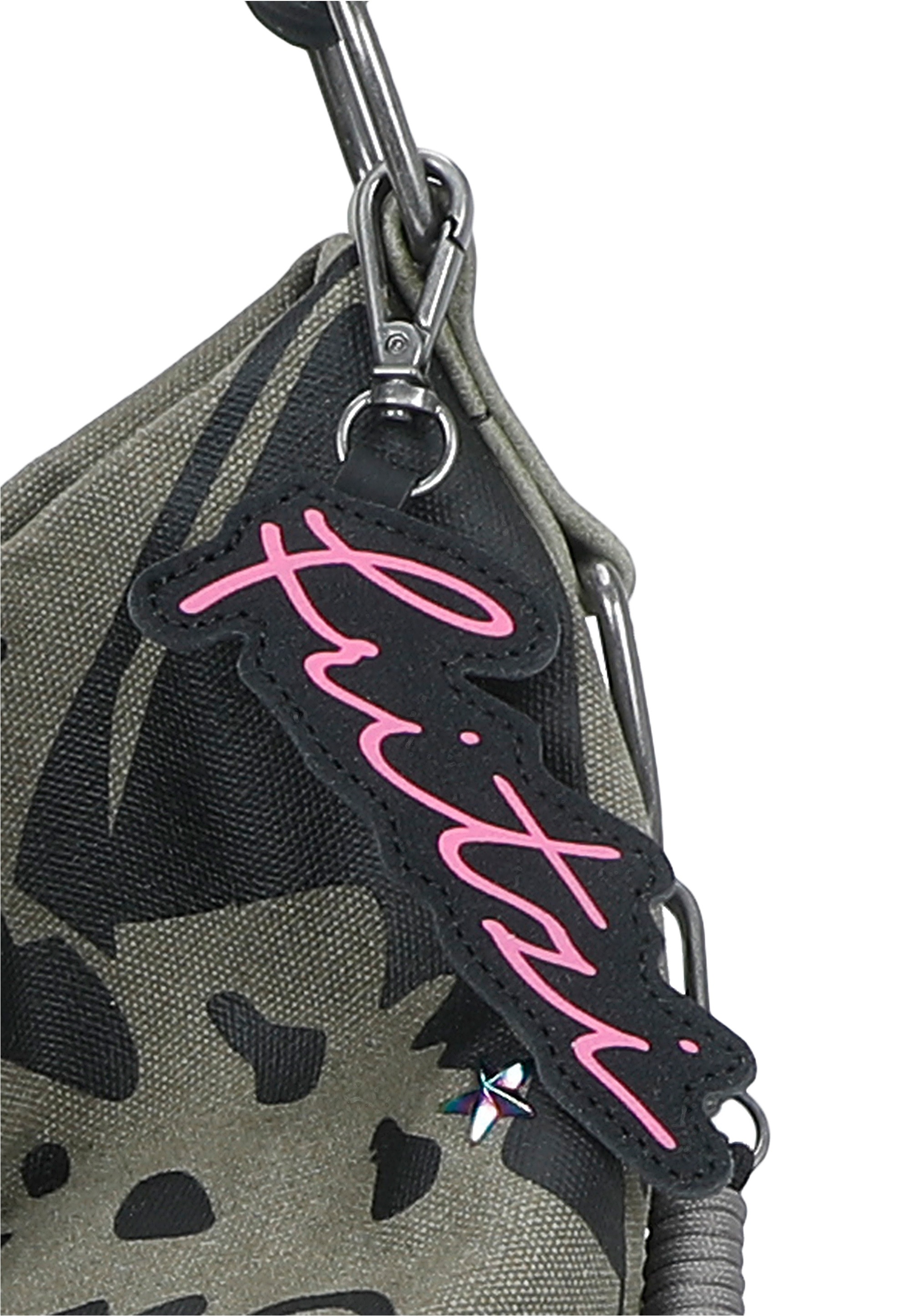 Fritzi aus Preußen Schultertasche »Izzy07 Olga Limited Canvas Panther Spotty« mit abnehmbarem Fritzi-Anhänger