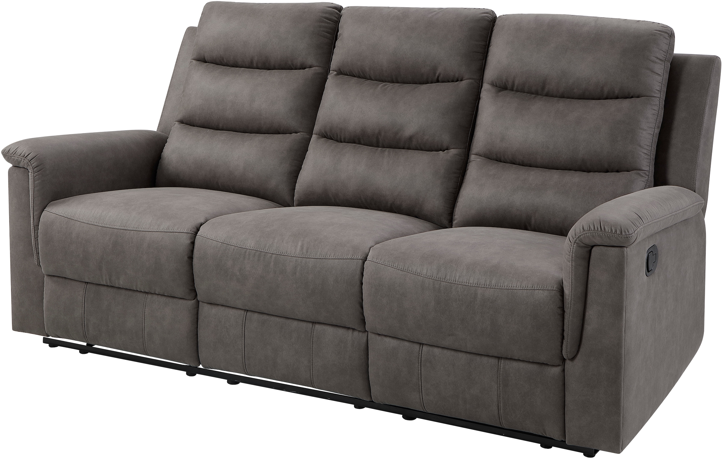 ATLANTIC home collection 3-Sitzer »Cliff mit 2 Relaxfunktionen«, Federkern und Becherhaltern in klappbarer Mittelkonsole