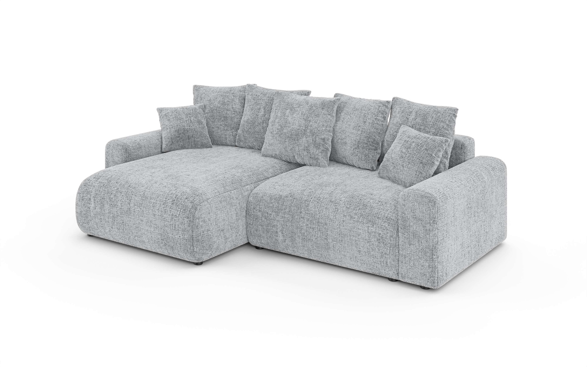 Home affaire Ecksofa »LAKESIDE klein mit Bettfunktion und Bettkasten, B/T/H 235/142/84 cm«, L-Form, Recamiere beidseitig montierbar, mit Wellenunterfederung