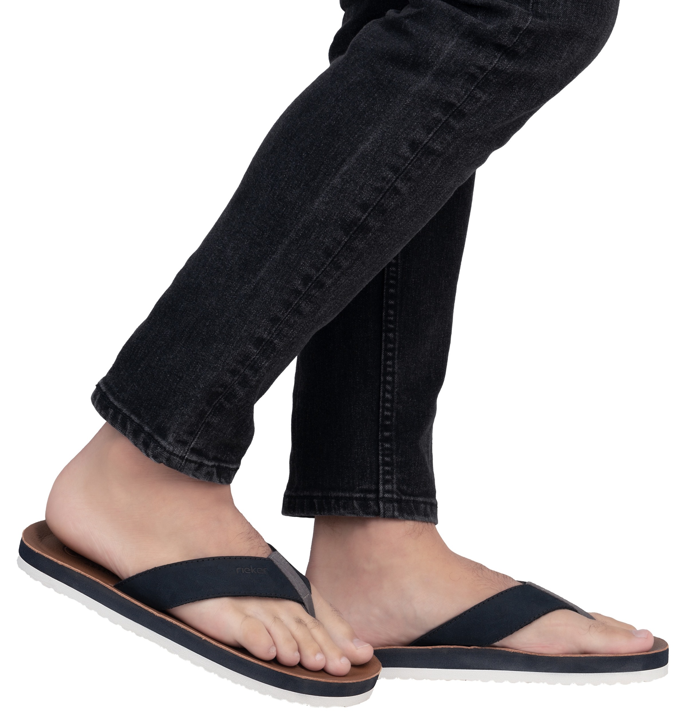 Rieker Zehentrenner, Sommerschuh, Strandschuh, Badeschuh, Poolslide mit Zehensteg
