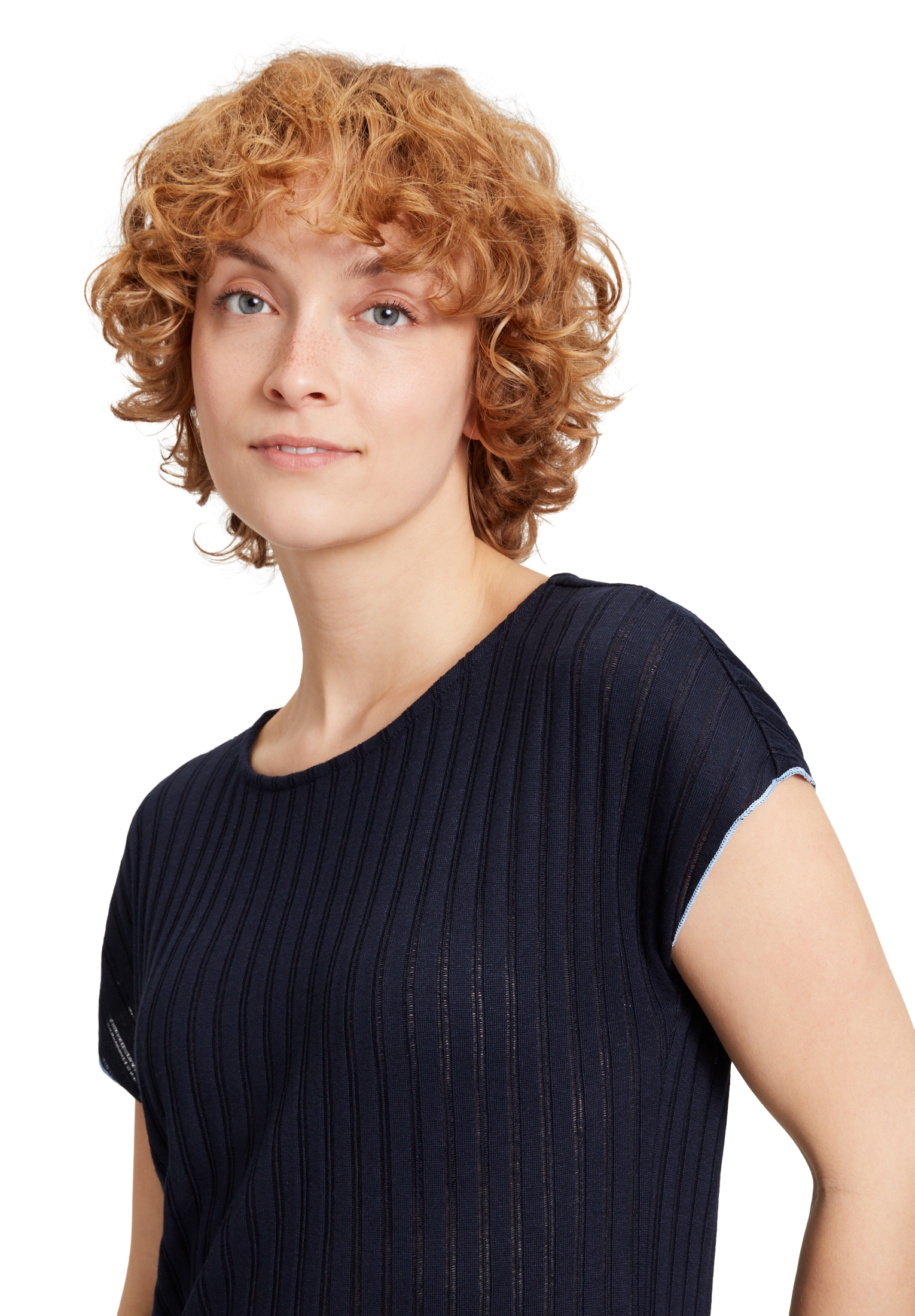 Cartoon Kurzarmshirt »Cartoon Damen Casual-Shirt mit Rippenstruktur«, (1 tlg.), Material