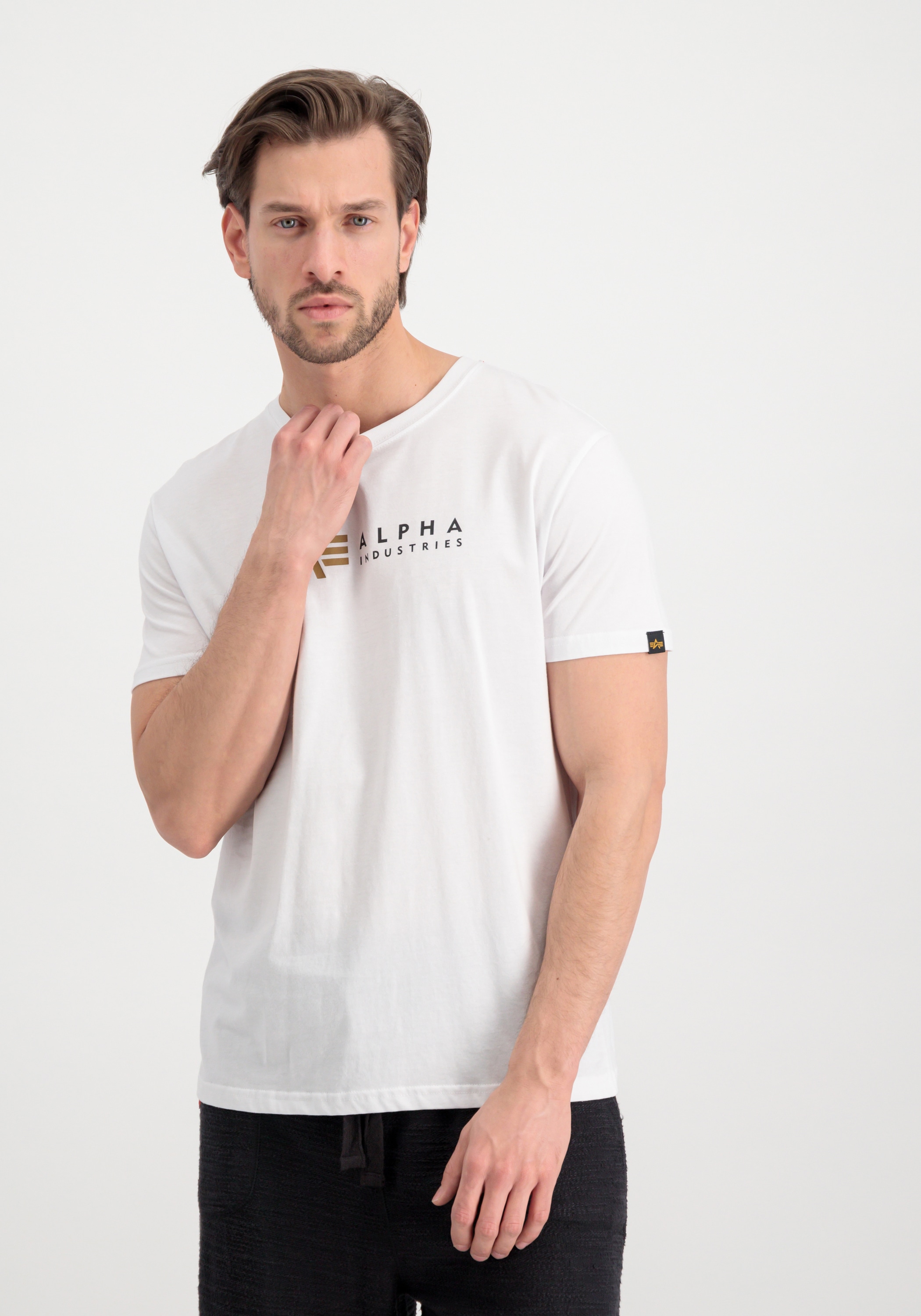 Alpha Industries T-Shirt »Alpha BAUR Polos T-Shirts kaufen T« & | - Industries Men Label Alpha ▷